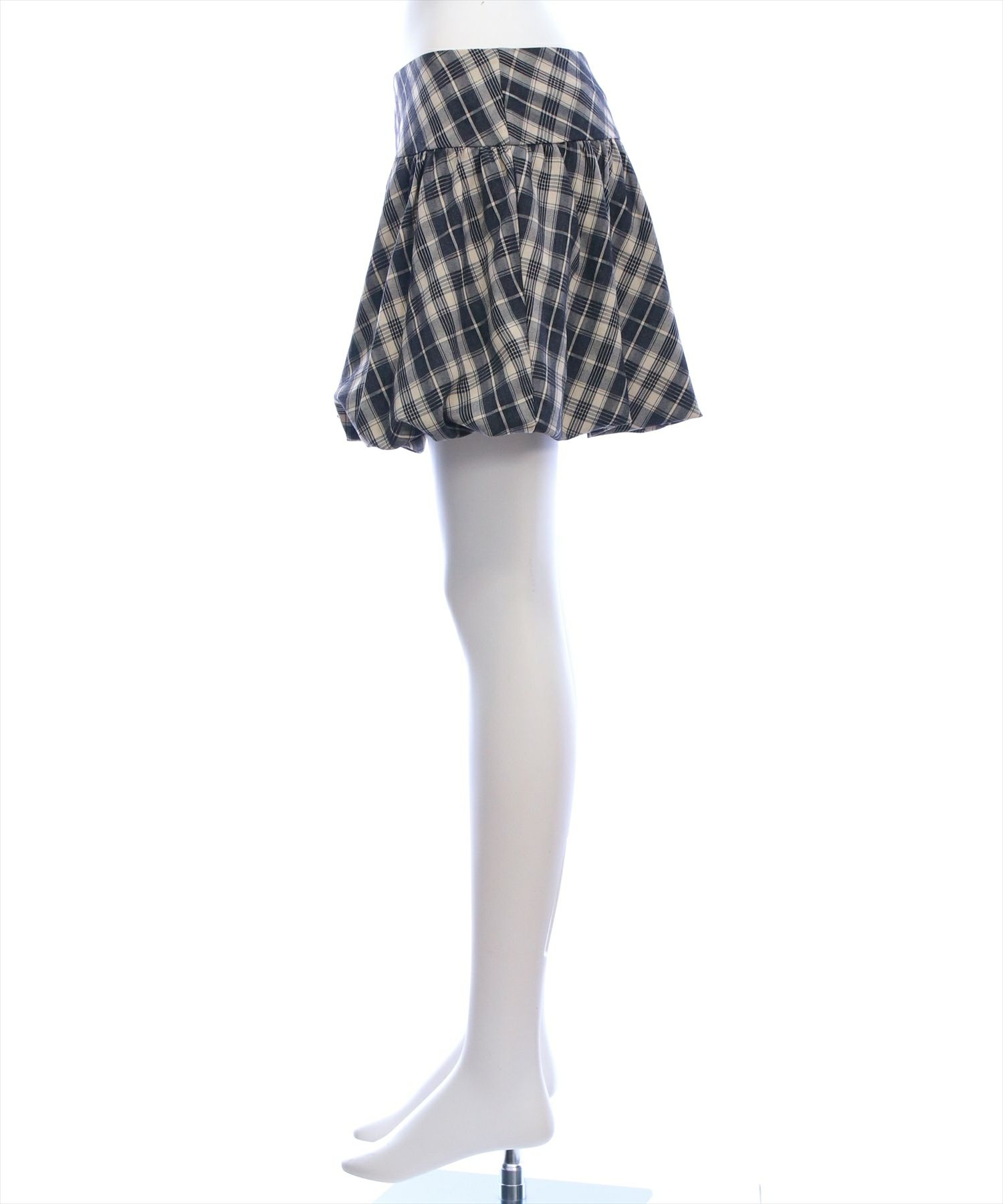 clear≪AW新作≫チェック柄切替バルーンミニスカート[CL9466