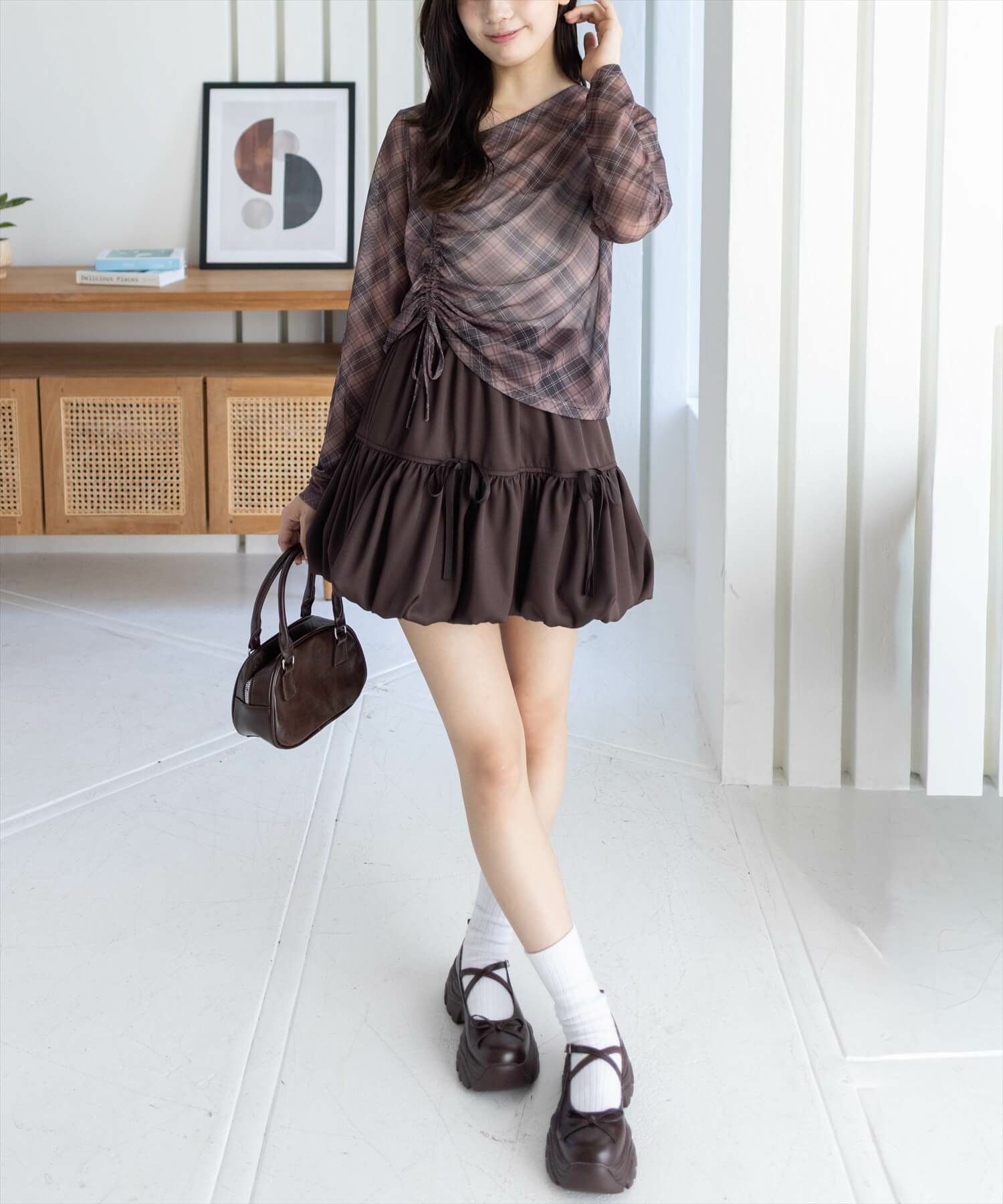 161cm/ブラウン