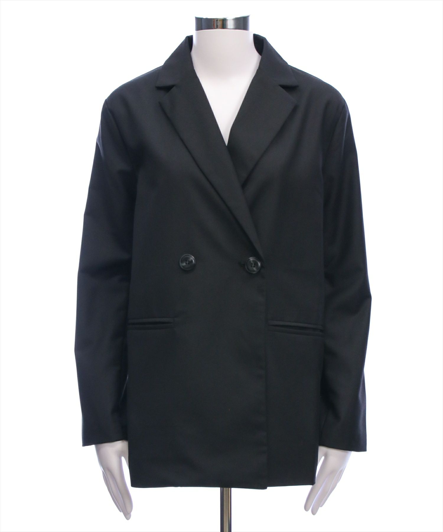 最終値下げ☆ルシェルブルー☆ダンボール素材　オーバーサイズジャケット　ネイビー EMMA CLOTHES（エマクローズ）の「TR綾ストレッチ オーバー