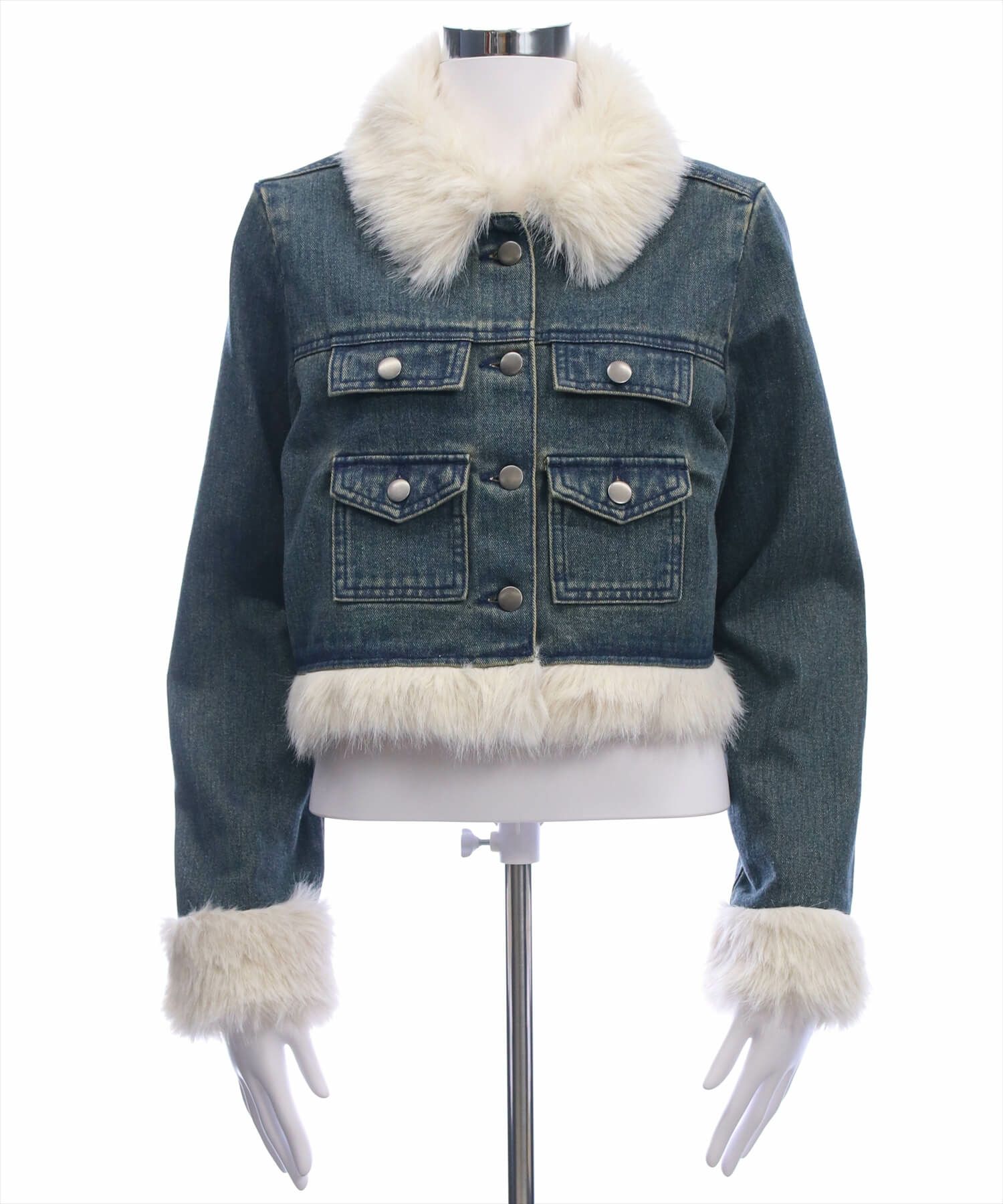 【新品・袋未開封】ファーデニムセットアップ ファーデニムジャケット | select shop Lica.
