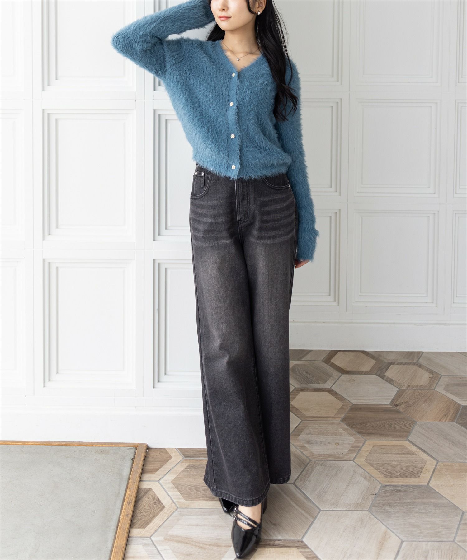 162cm/ブルーグレー