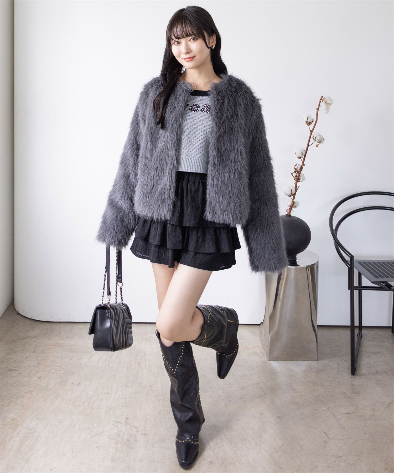 162cm/チャコールグレー