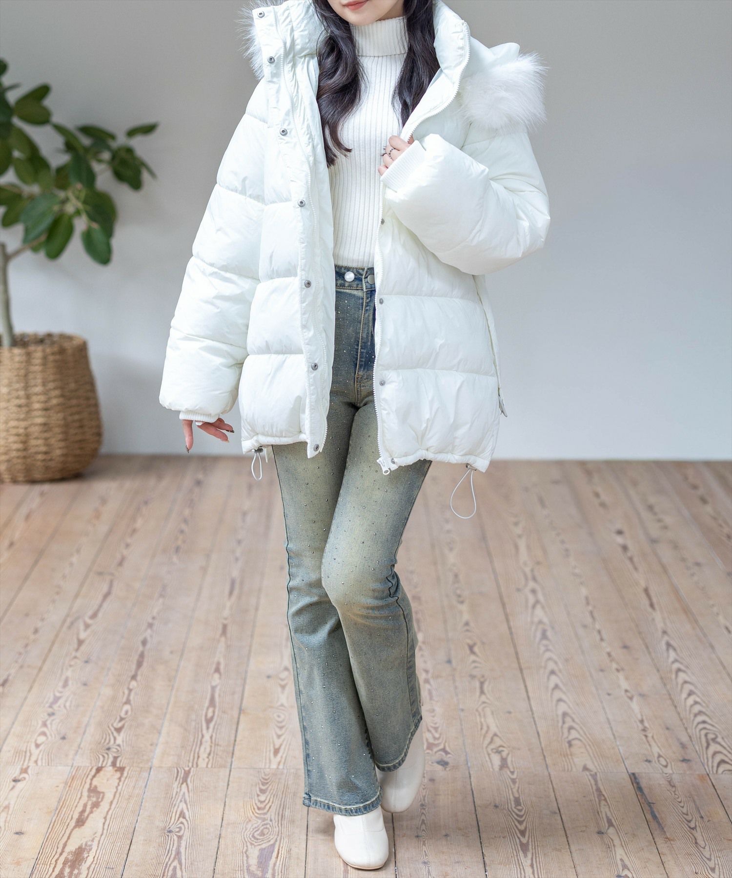 162cm/オフホワイト