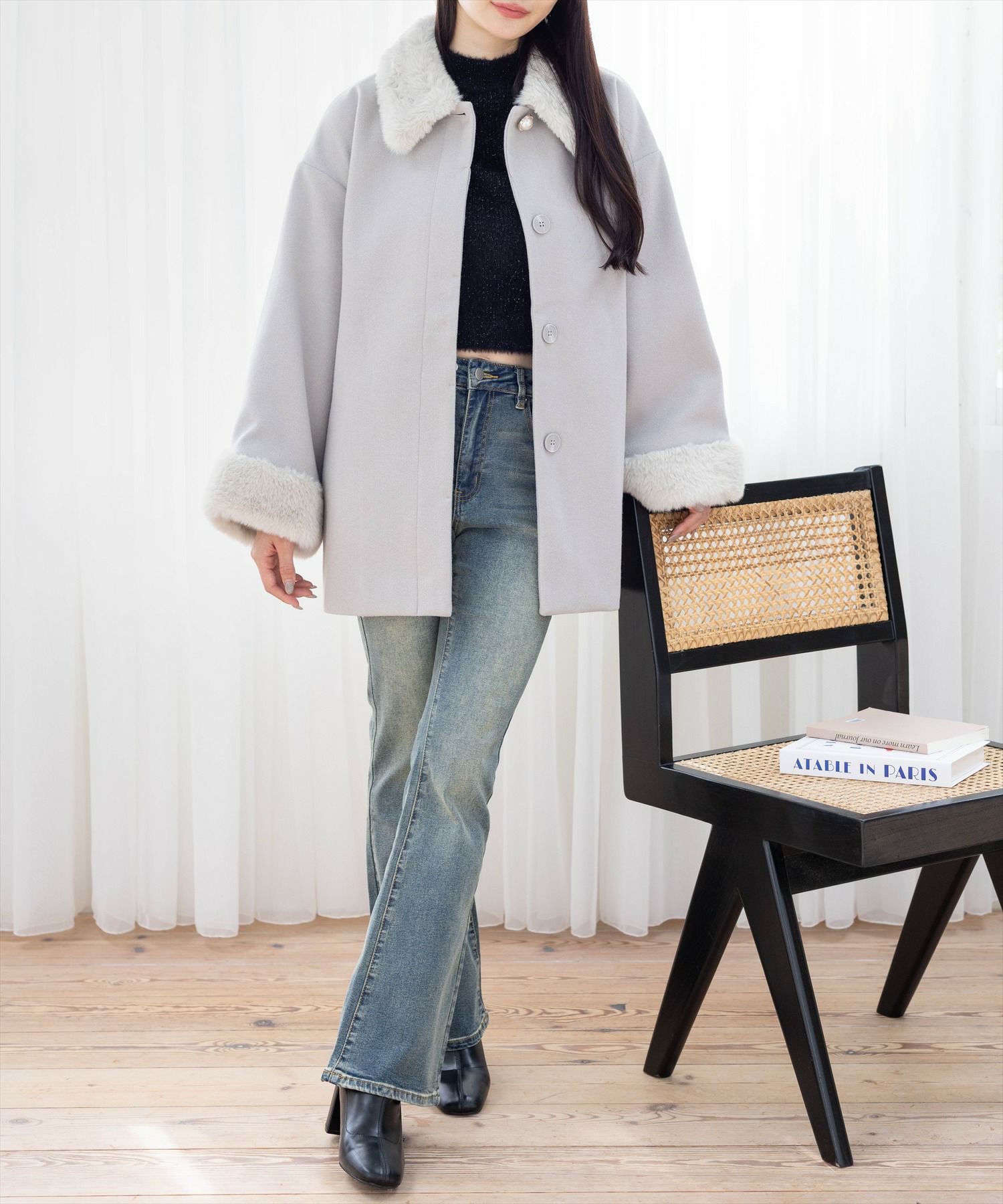 162cm/グレージュ