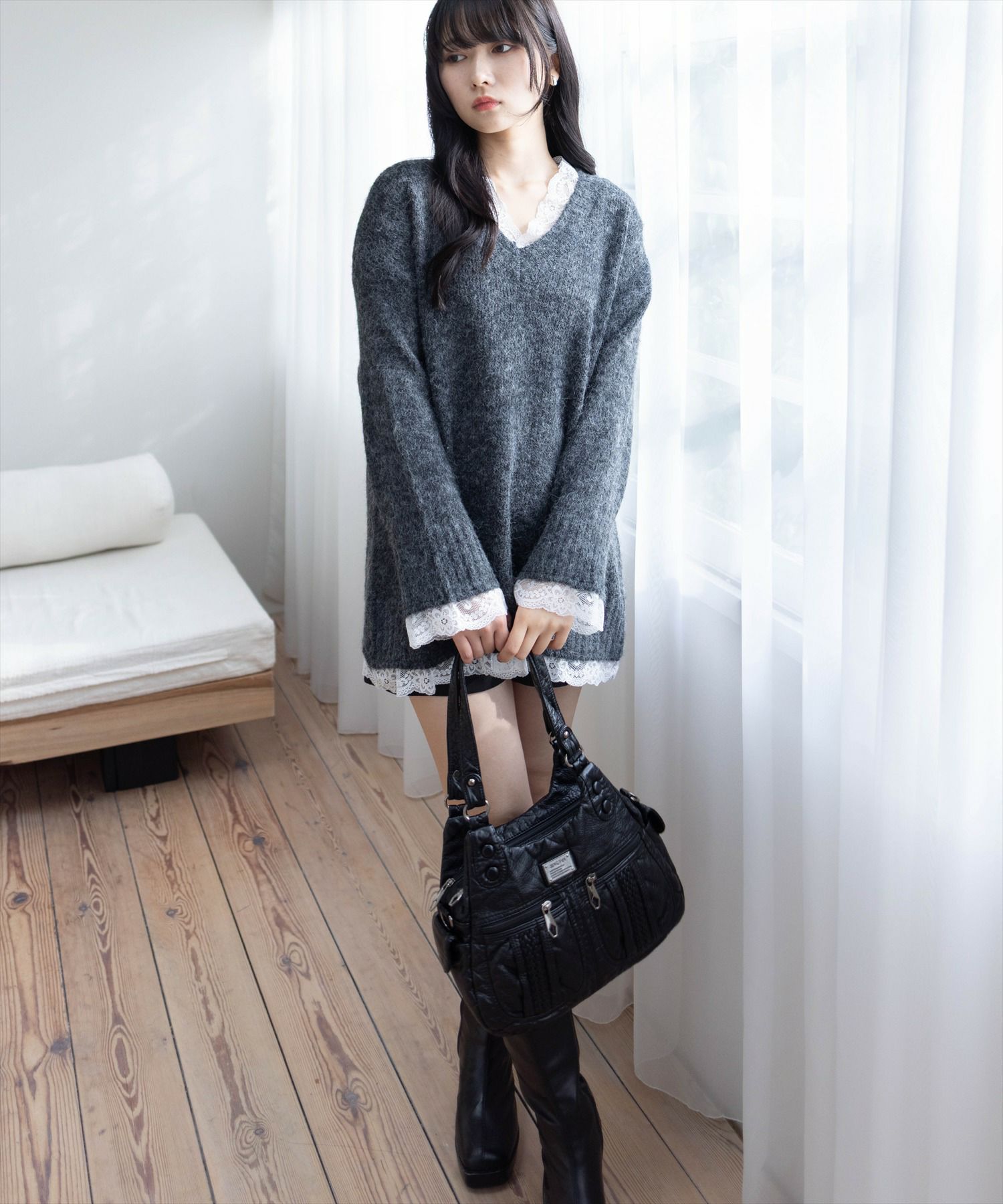 162cm/チャコールグレー