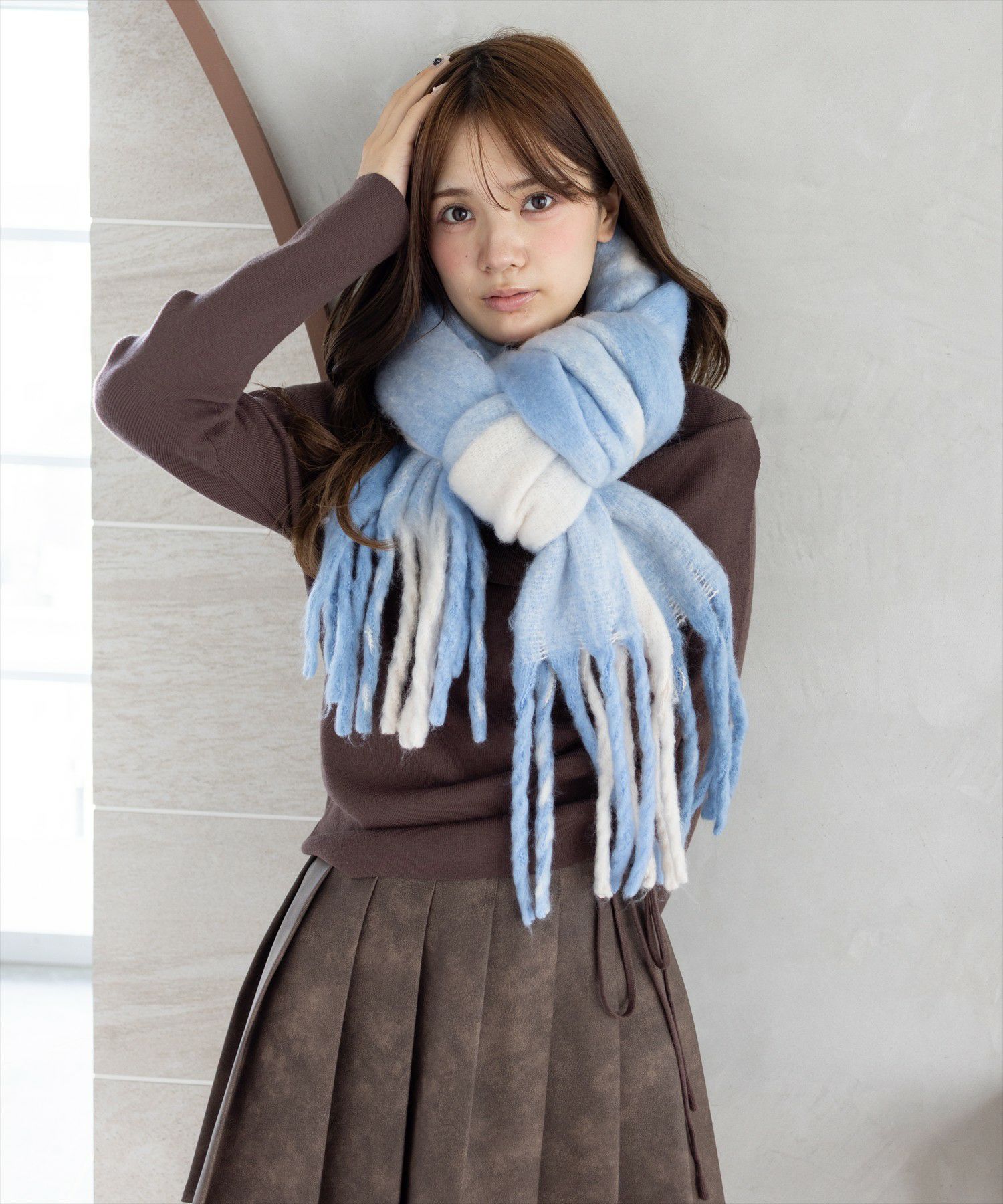 160cm/サックスチェック