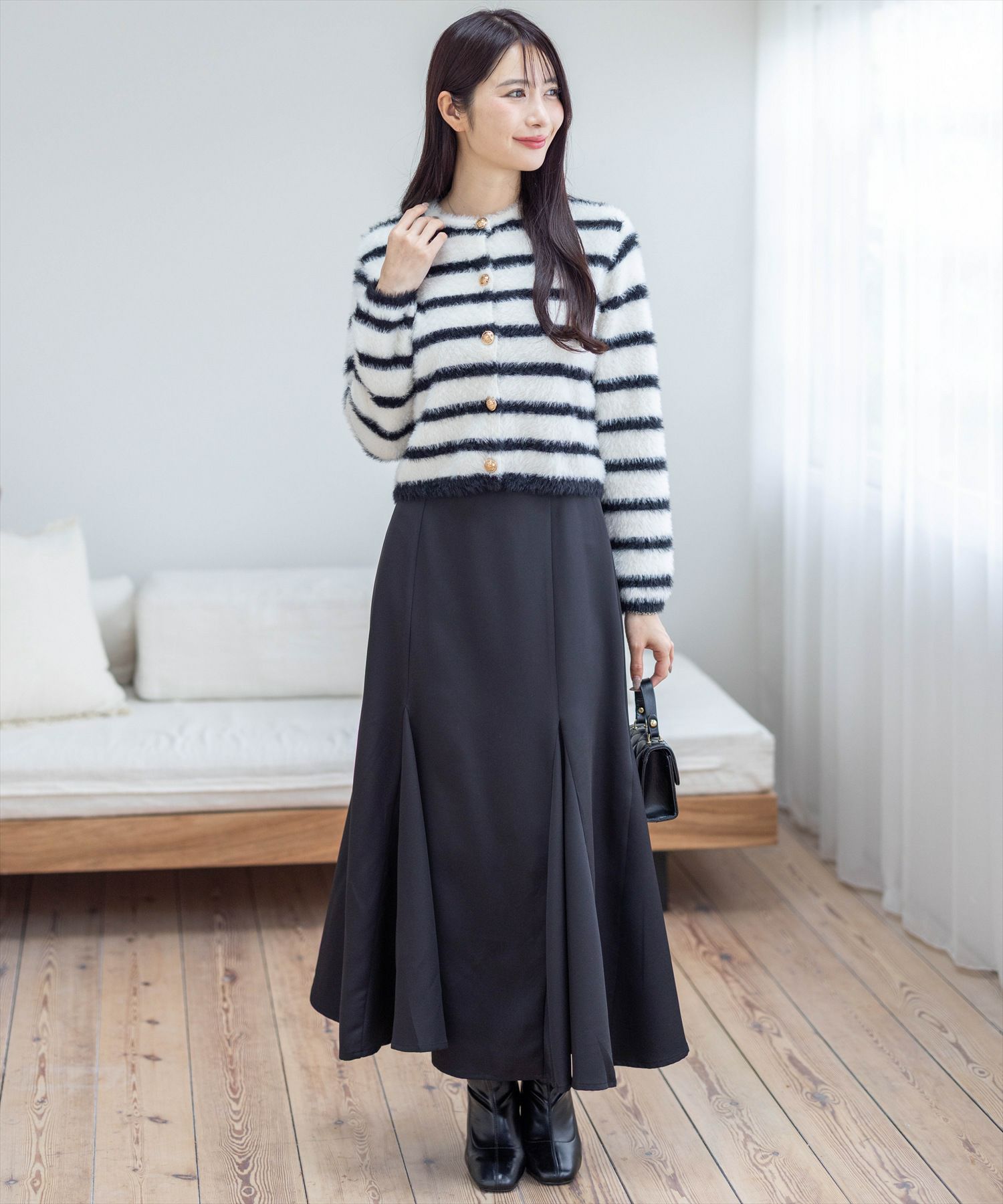 165cm/ブラック F着用