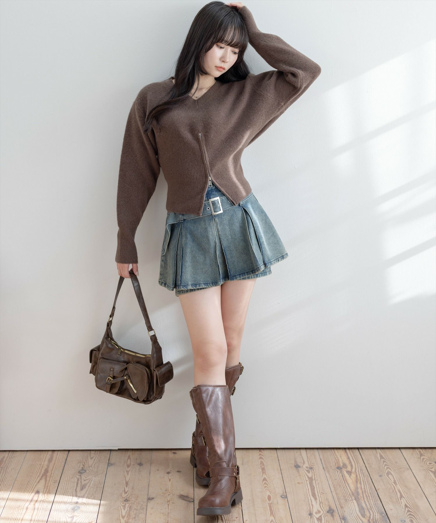 162cm/ブラウン