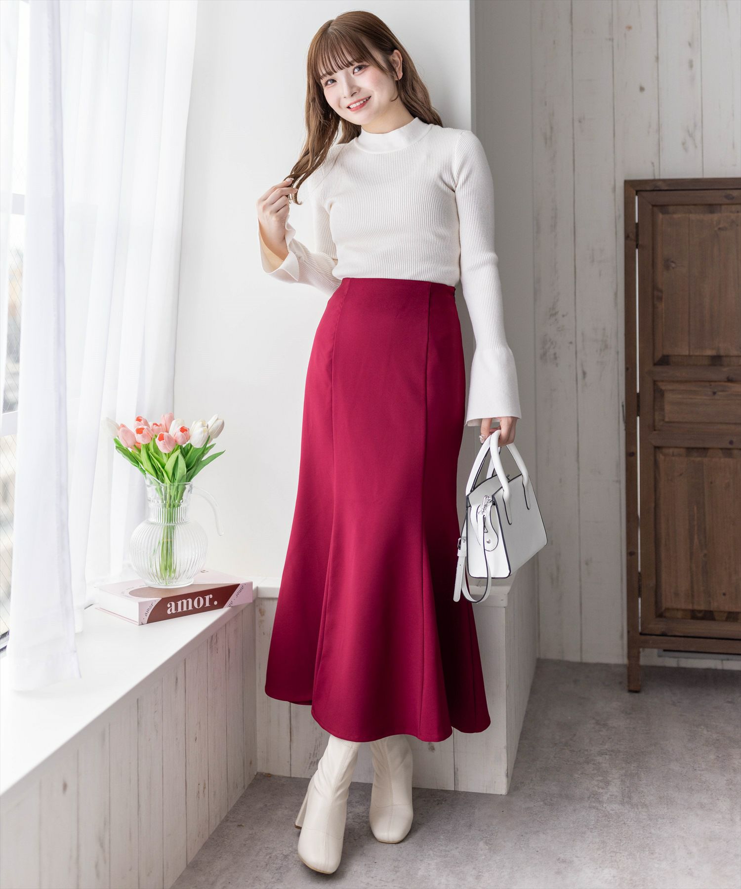 160cm/ レッド S着用