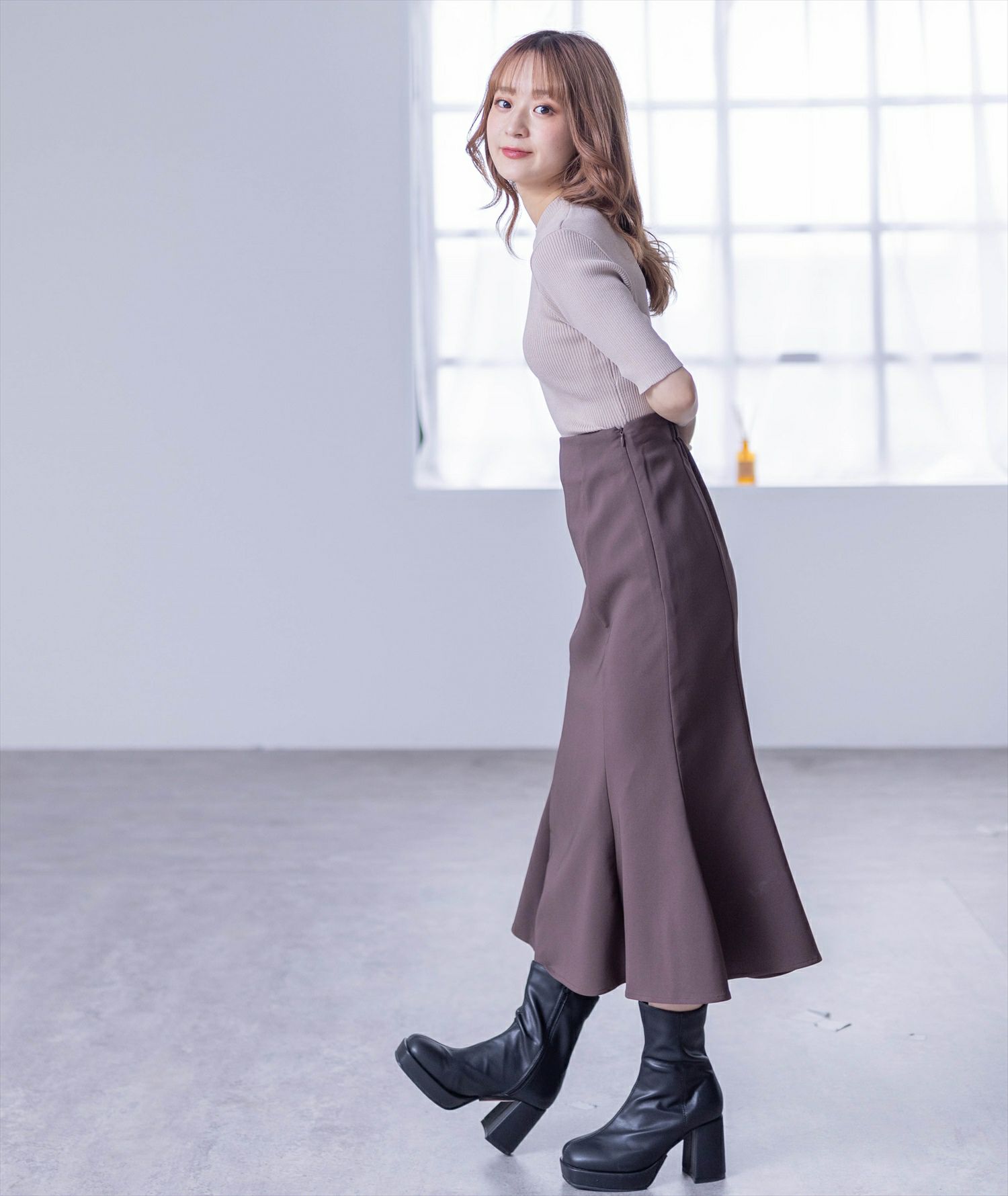 154cm/ブラウン着用