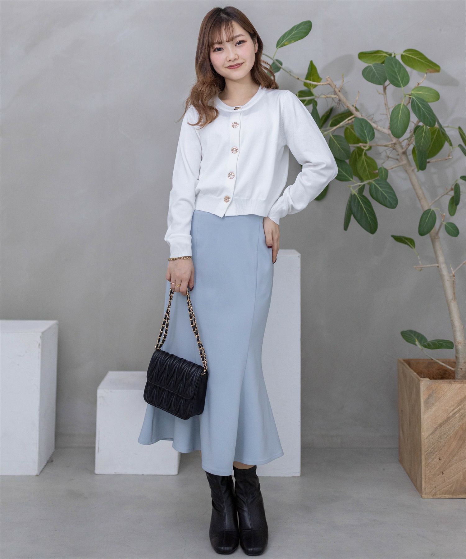 153cm/ブルーグレー着用