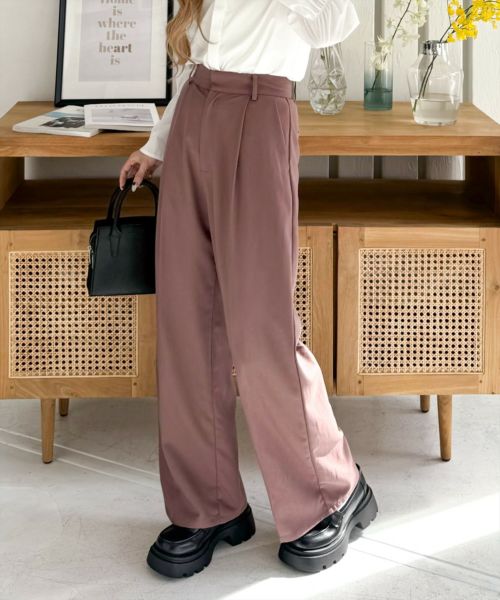 clear≪再入荷≫ワンタックストレートパンツ(セット可)[CL8002