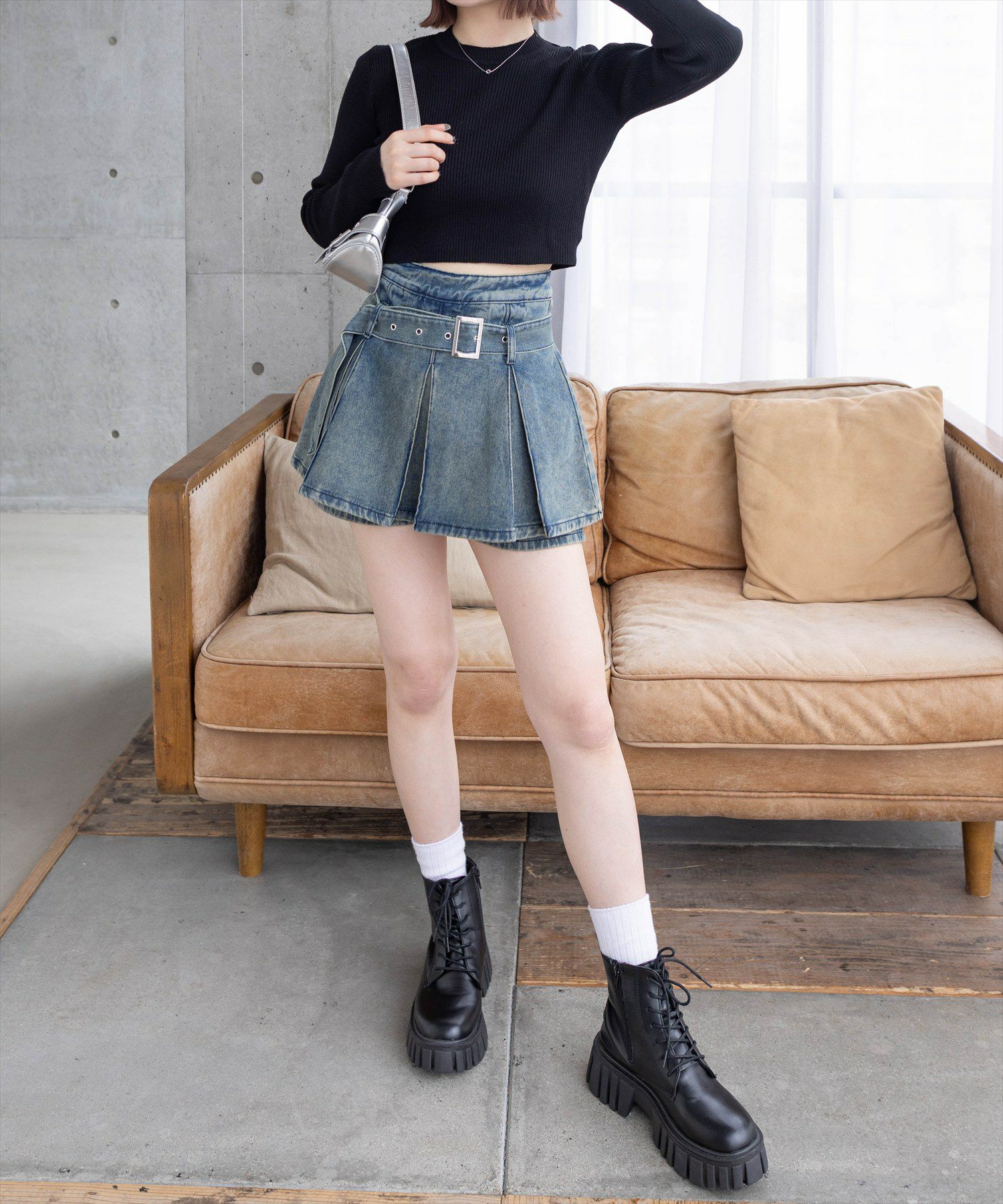 160cm/ブラック着用