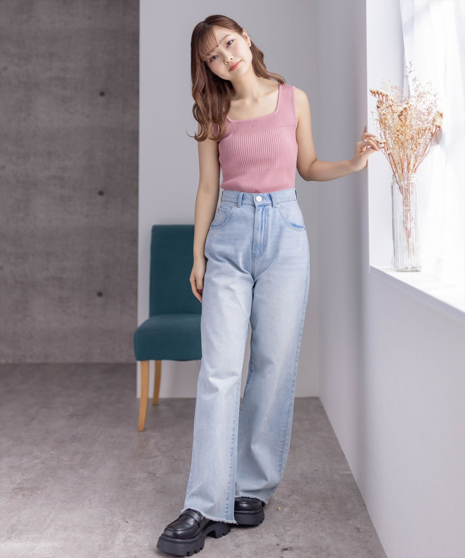 158cm/ピンク着用