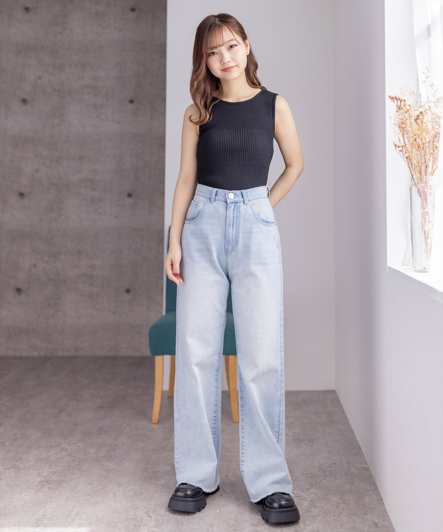 158cm/ブラック着用