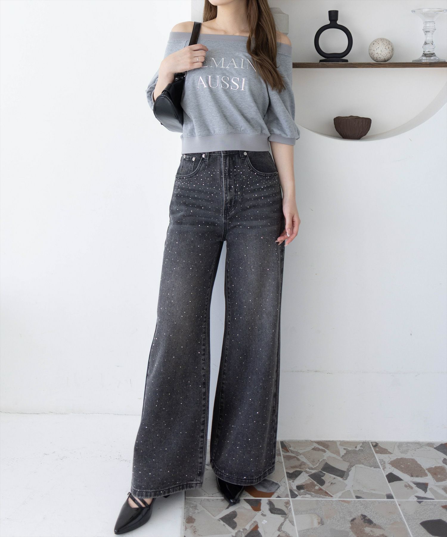 163cm/ブラック2着用