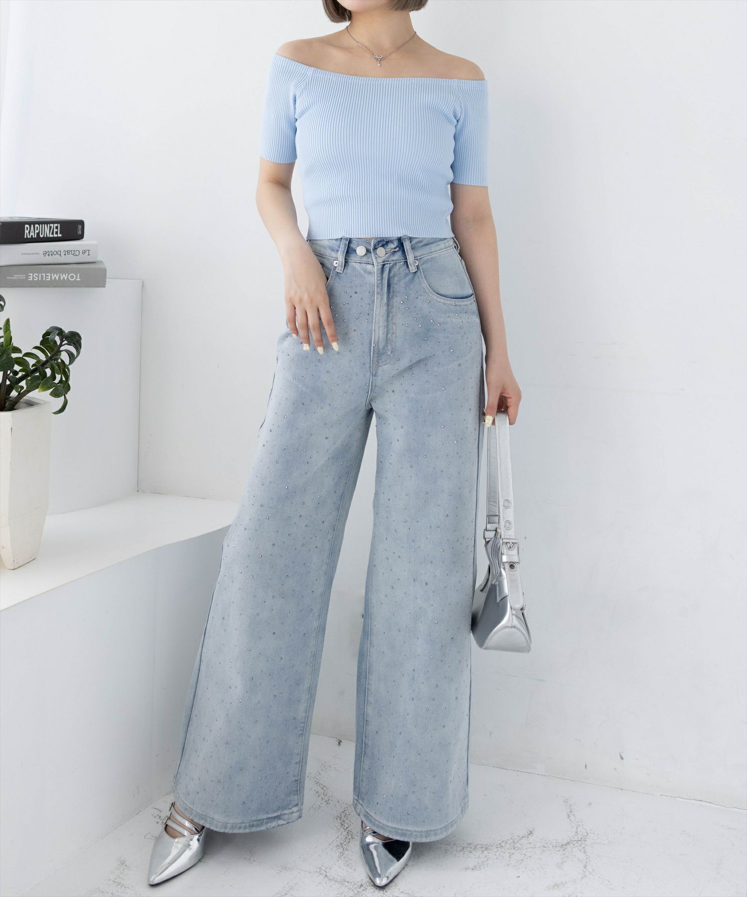 160cm/ライトブルー着用