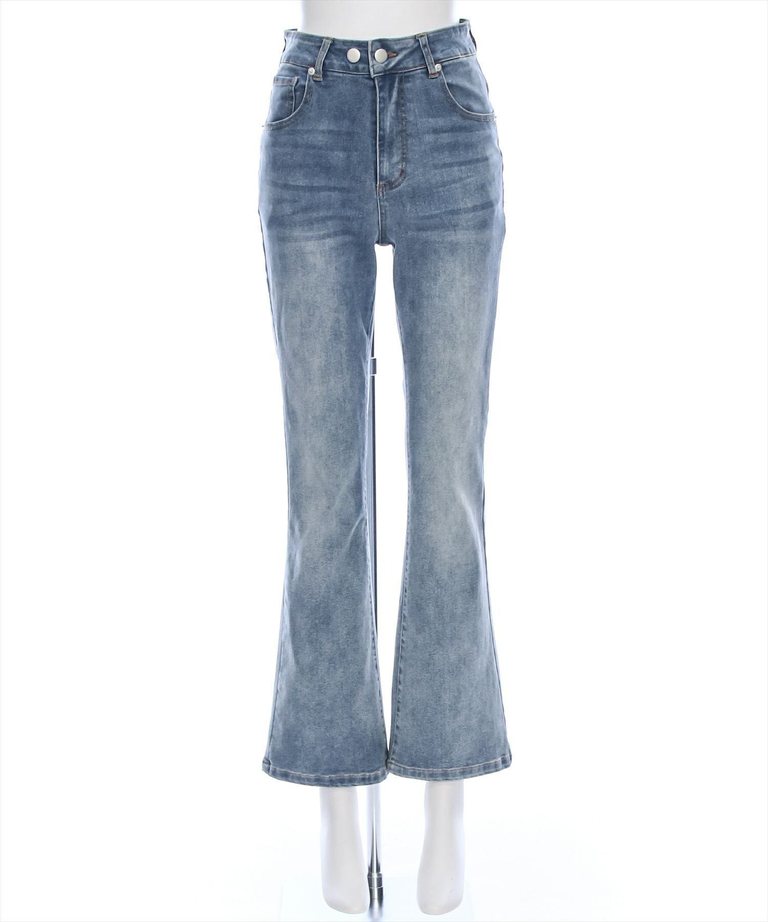 clear≪再入荷≫ミドルライズフレアデニムパンツ[CL8326] | レディース