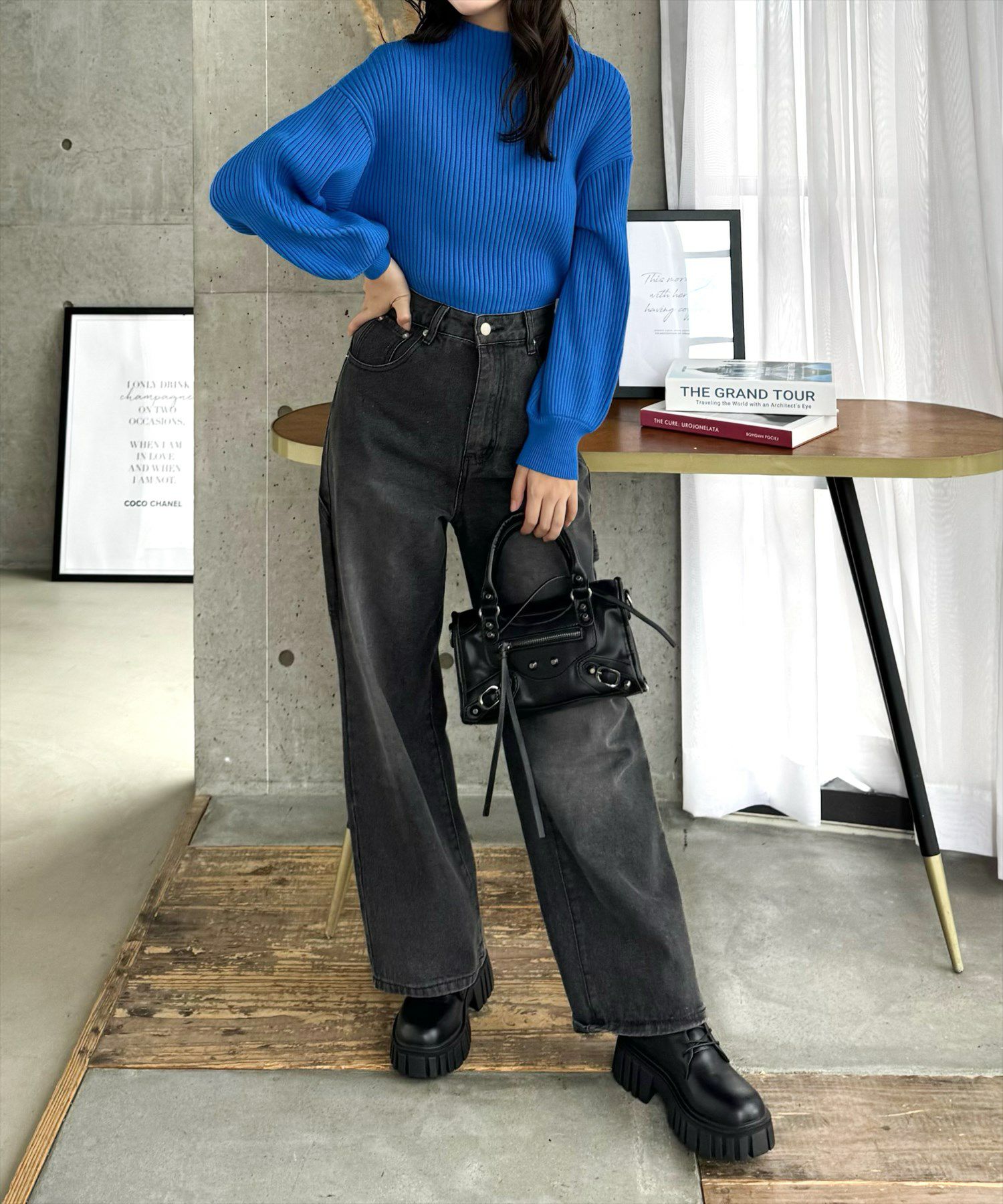 161cm/ブラック S着用