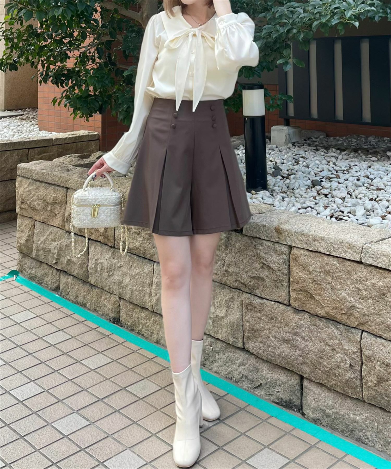 160cm/ベージュ着用