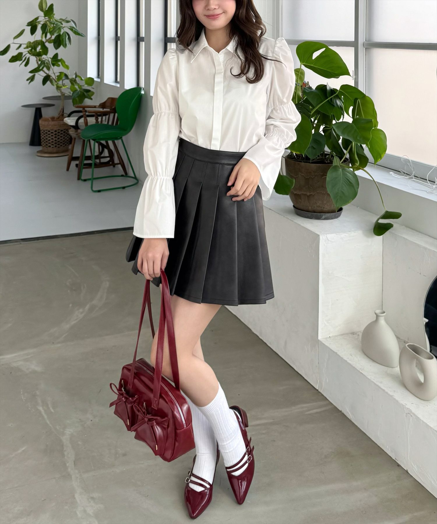 161cm/オフホワイト着用