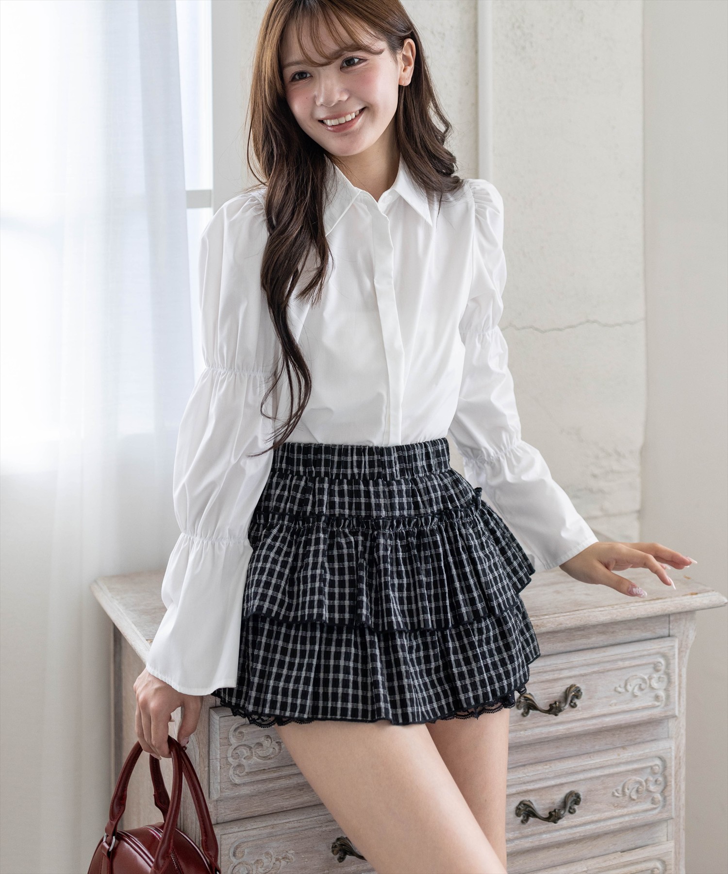 161cm/オフホワイト着用