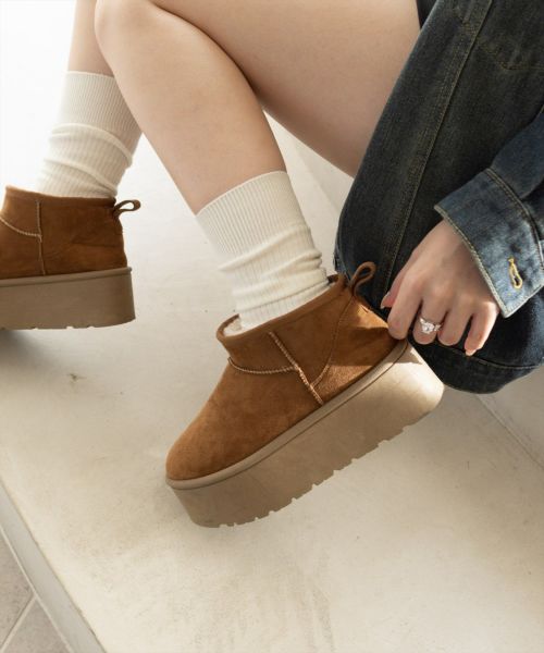 clear≪再入荷≫厚底ムートンブーツ[CL8759] | レディースファッション