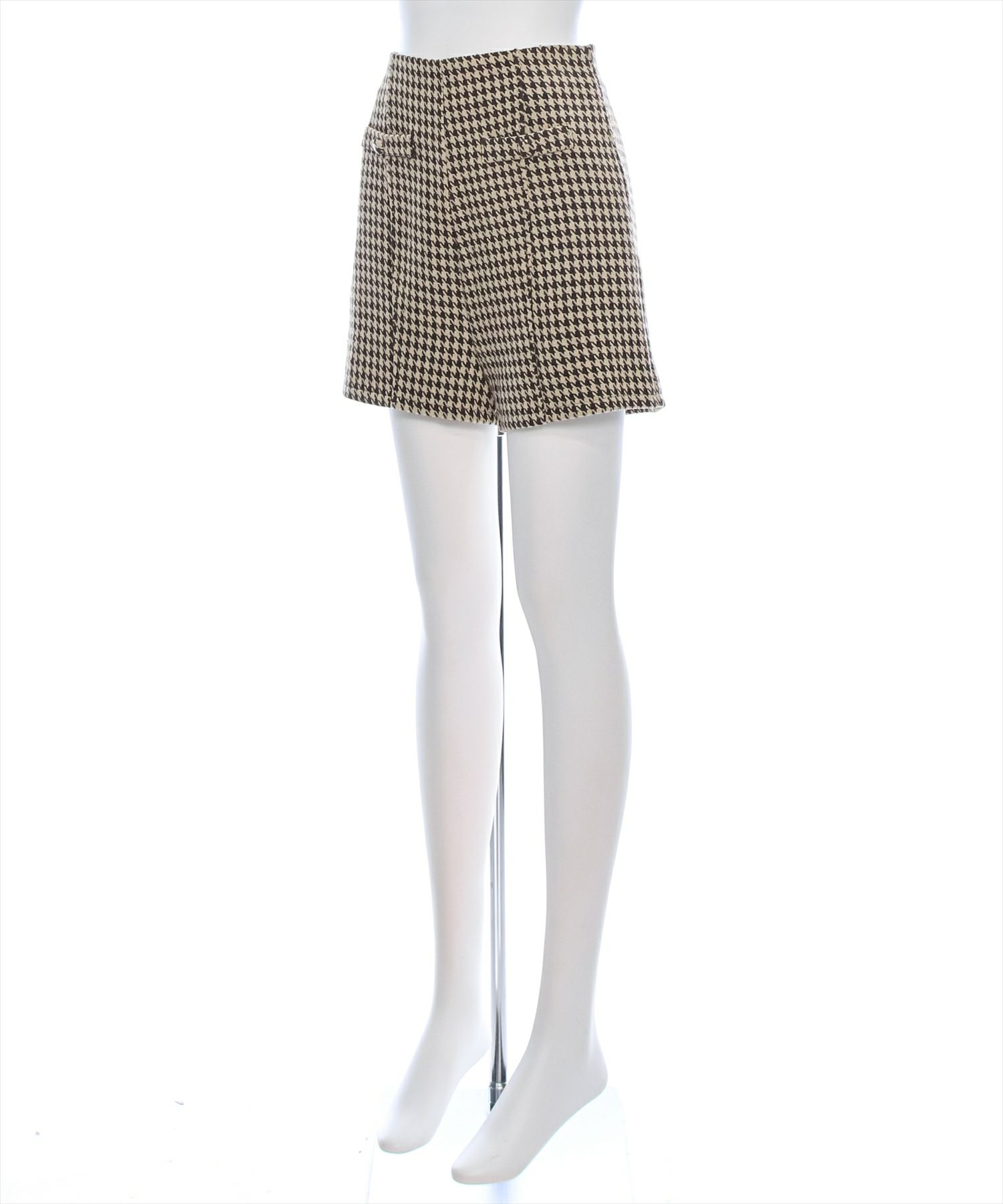 clear≪再入荷≫千鳥柄ハイウエストショートパンツ[CL8725
