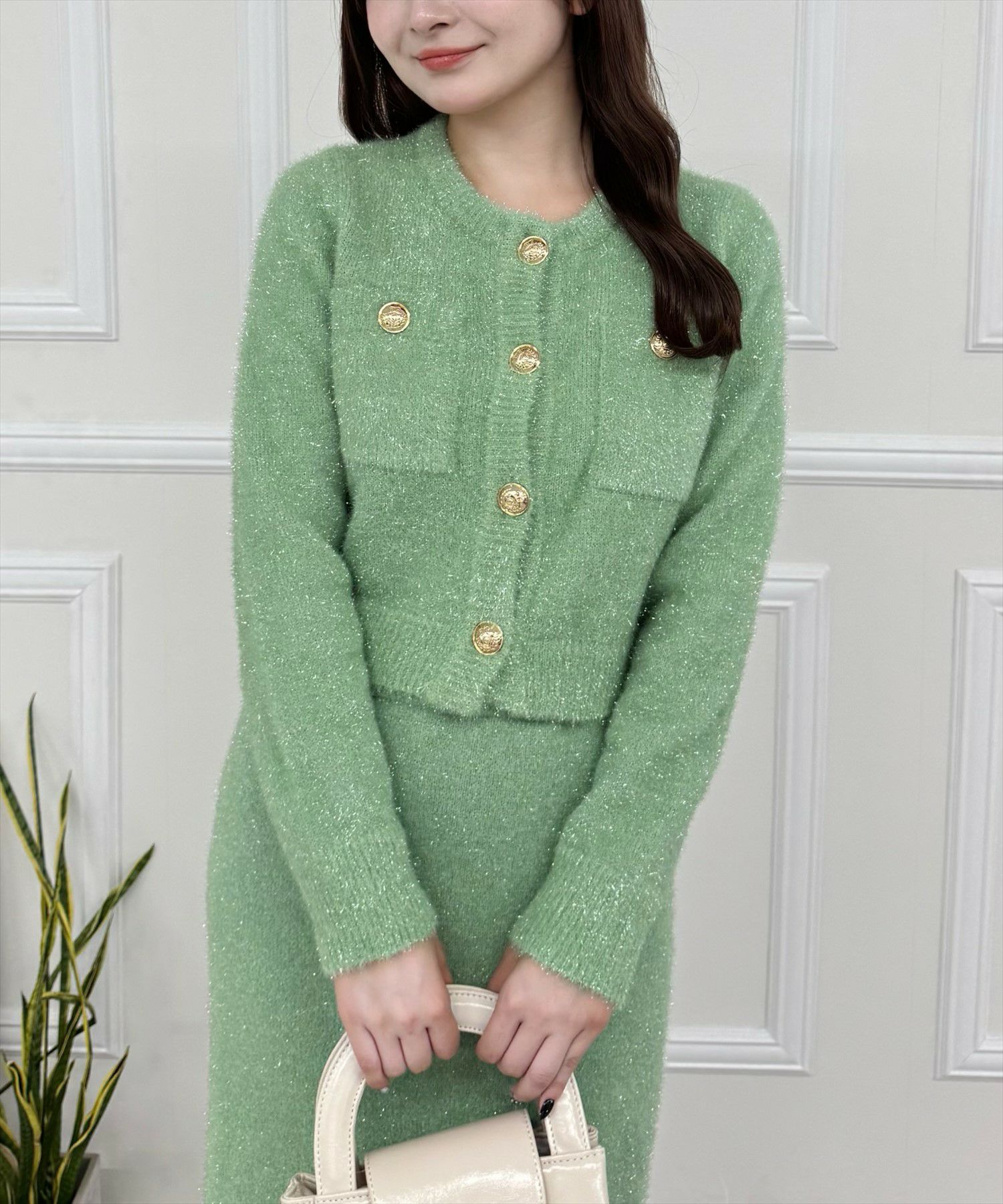 clear グリッターニットカーディガン(セット可)[CL8468] | レディース