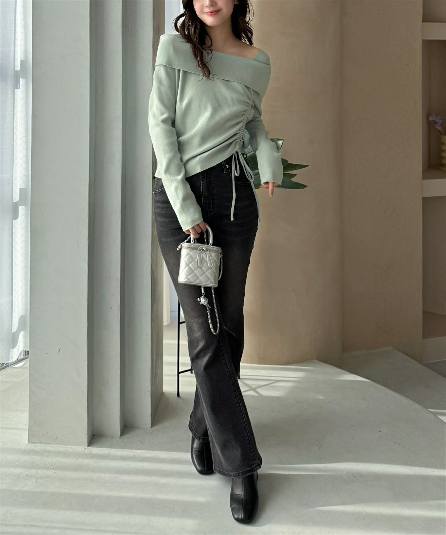 161cm/サックス着用