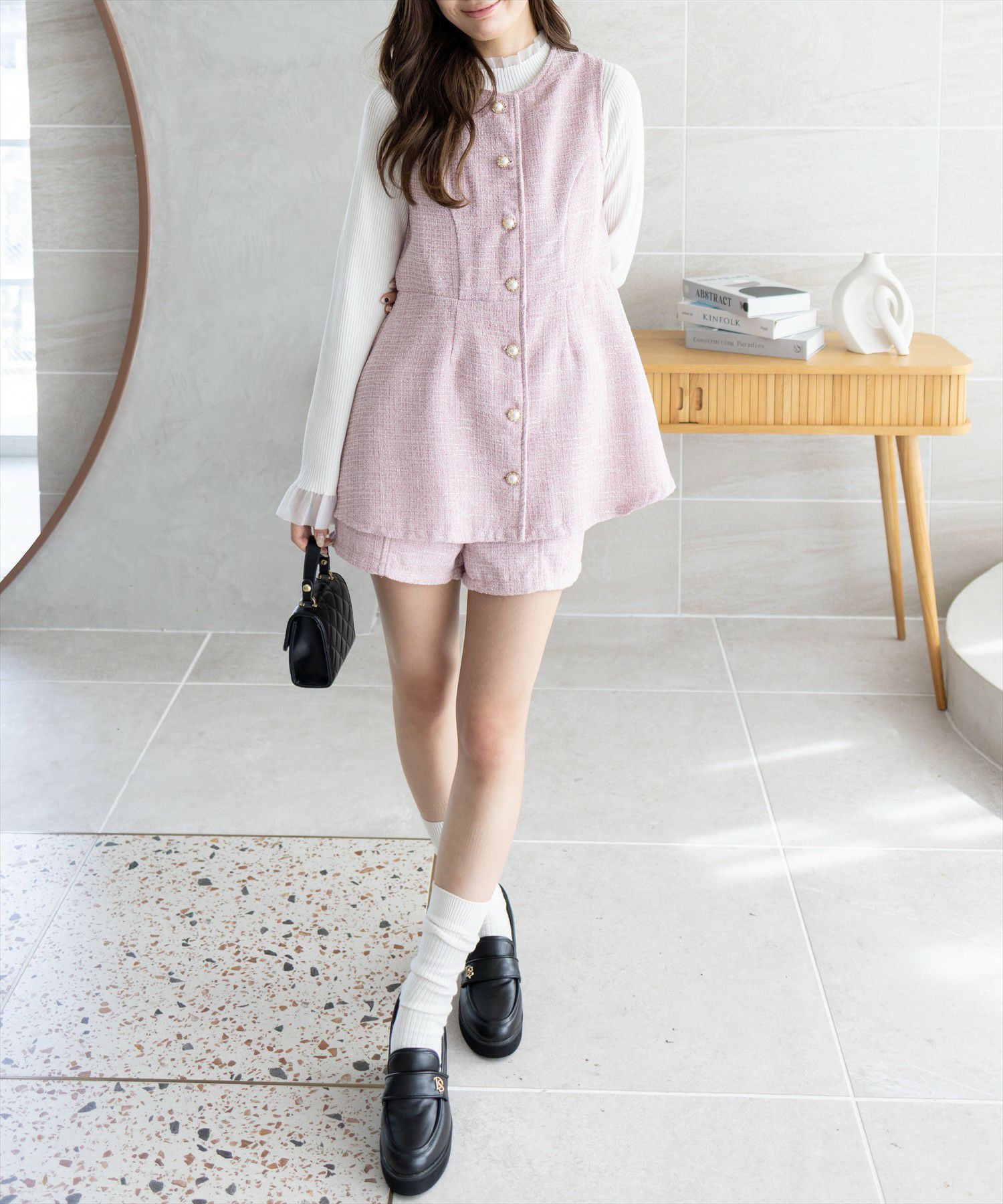 161cm/ピンク着用