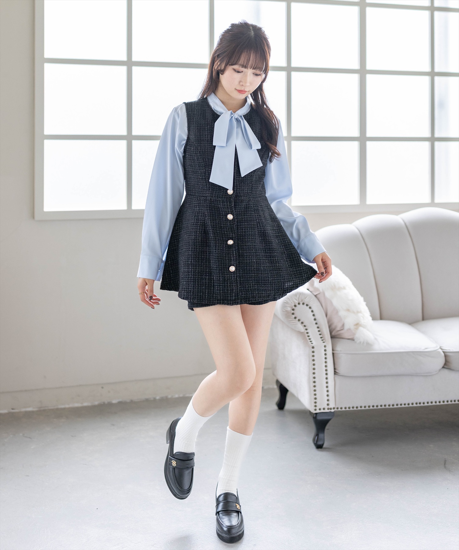 161cm/ブラック着用