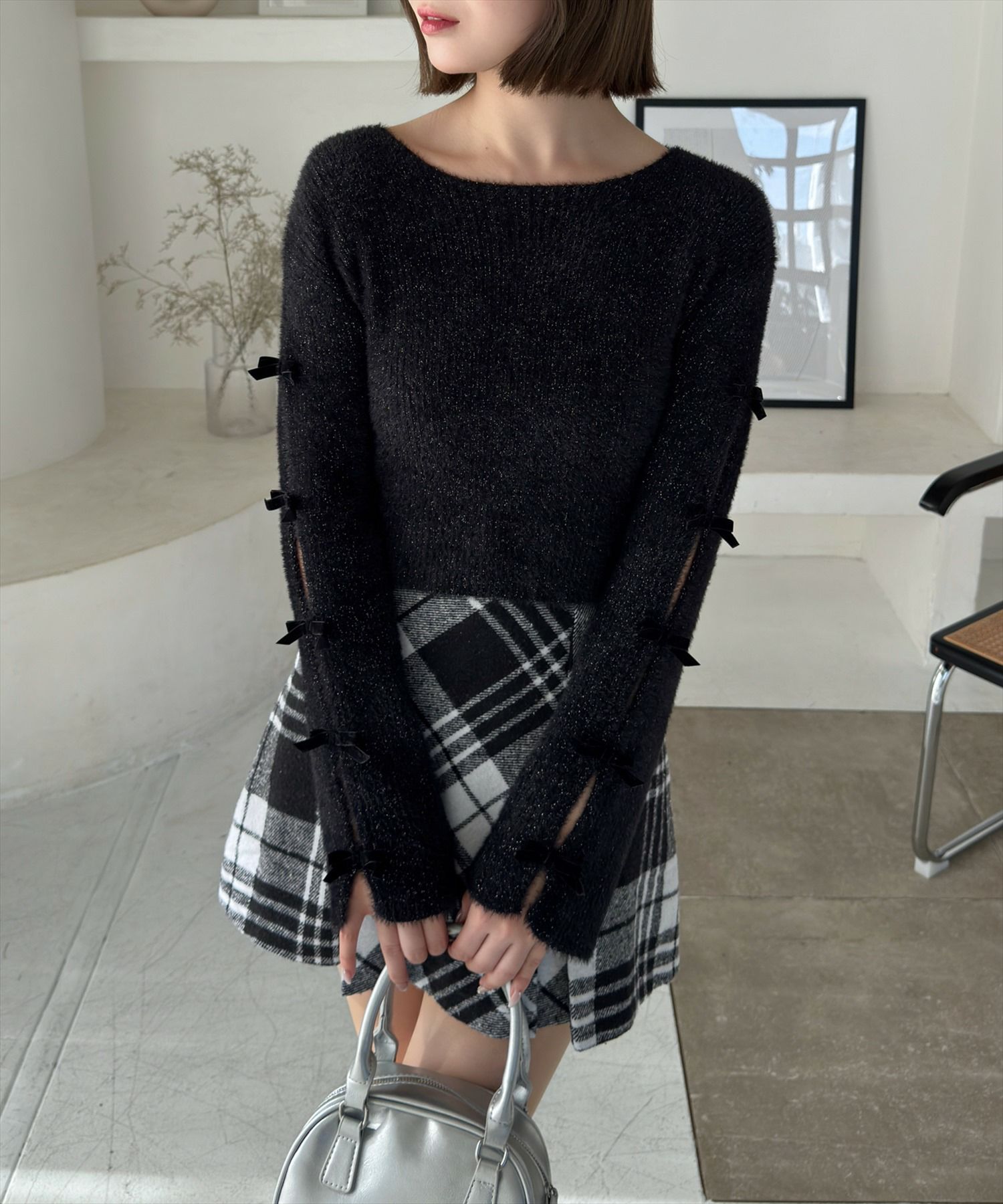 160cm/ブラック着用