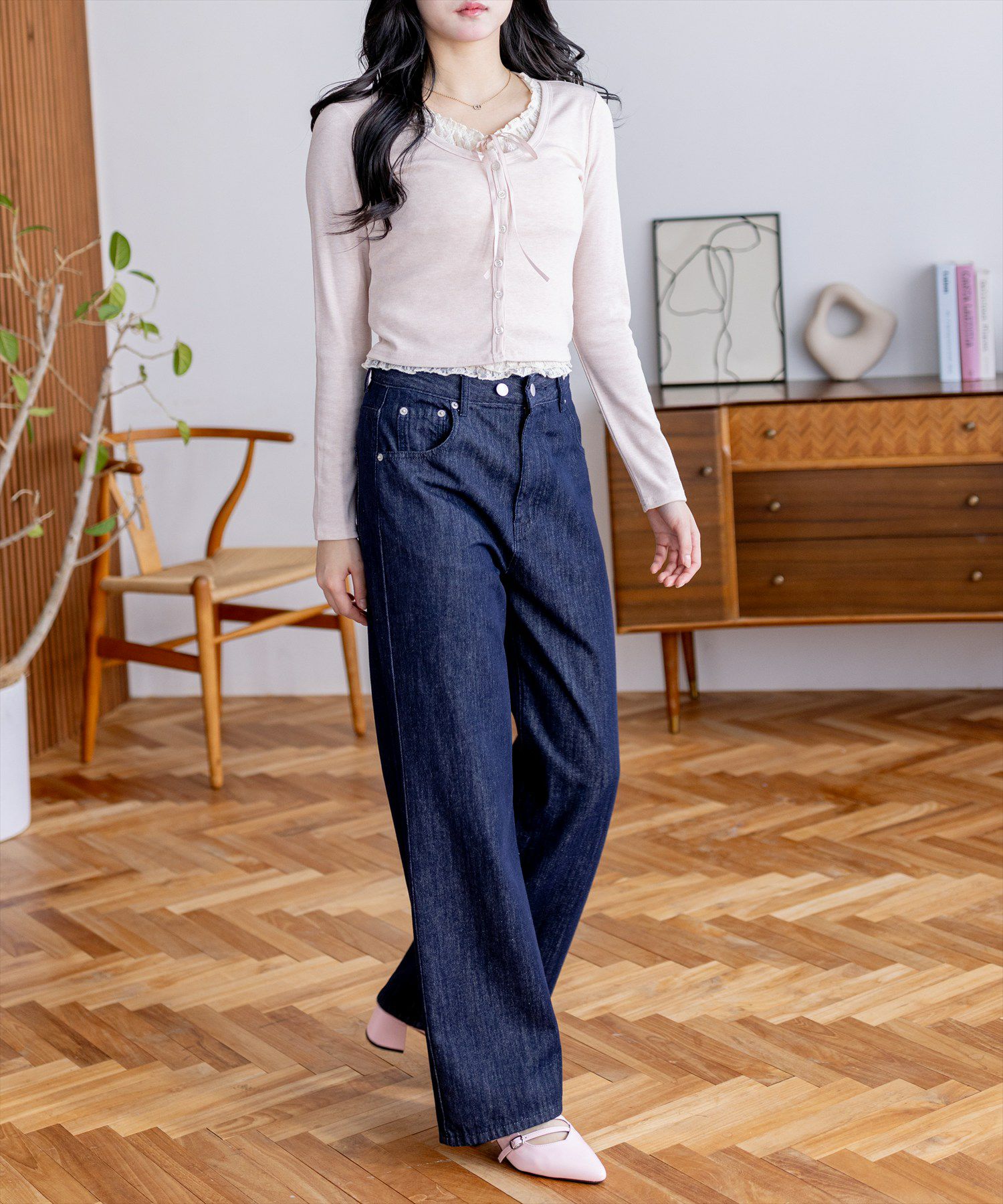 165cm/インディゴ着用