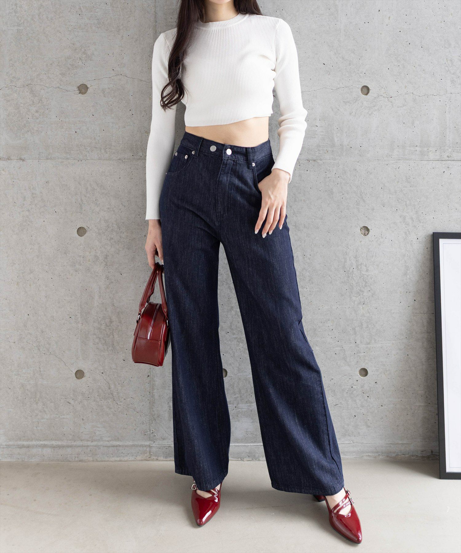 165cm/インディゴ着用