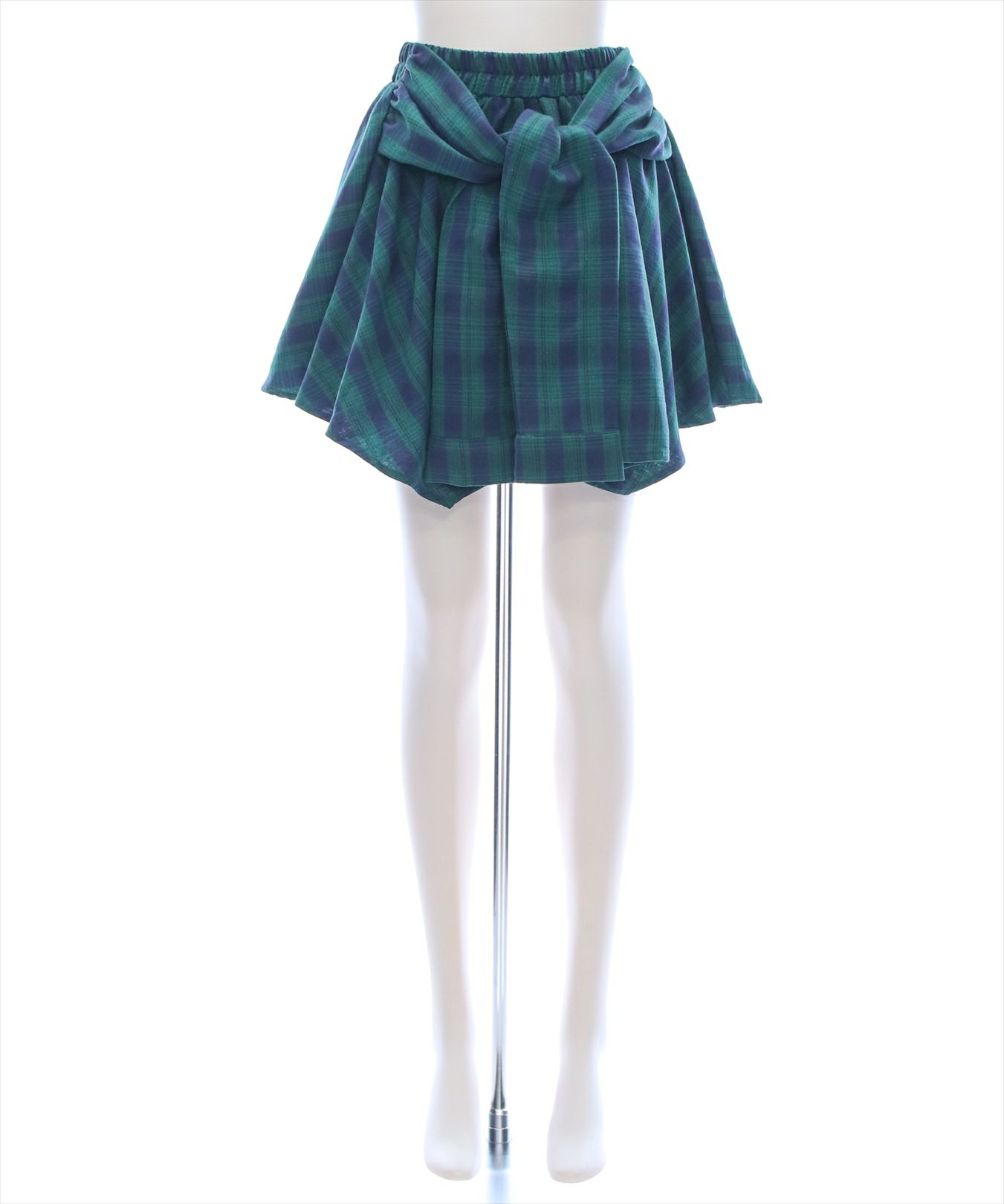 clear チェック柄ラップ風スカート[CL8913] | レディースファッション