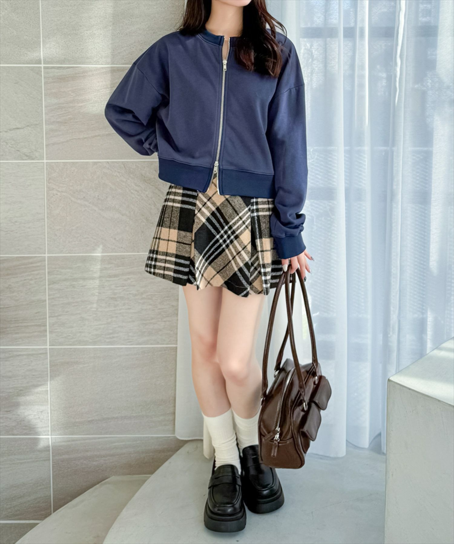 153cm/ネイビー着用