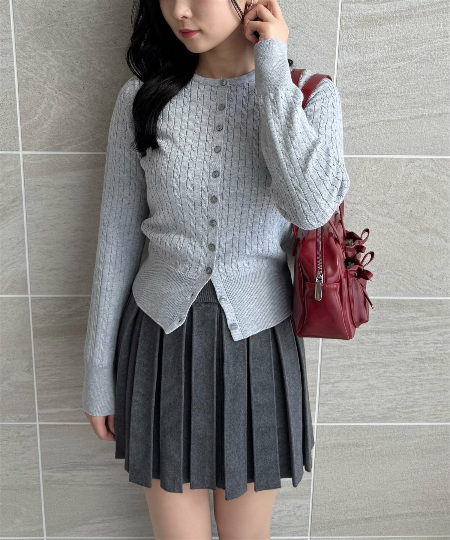 CLEAR BASIC ケーブル編みニットカーディガン[CL8946] | レディース