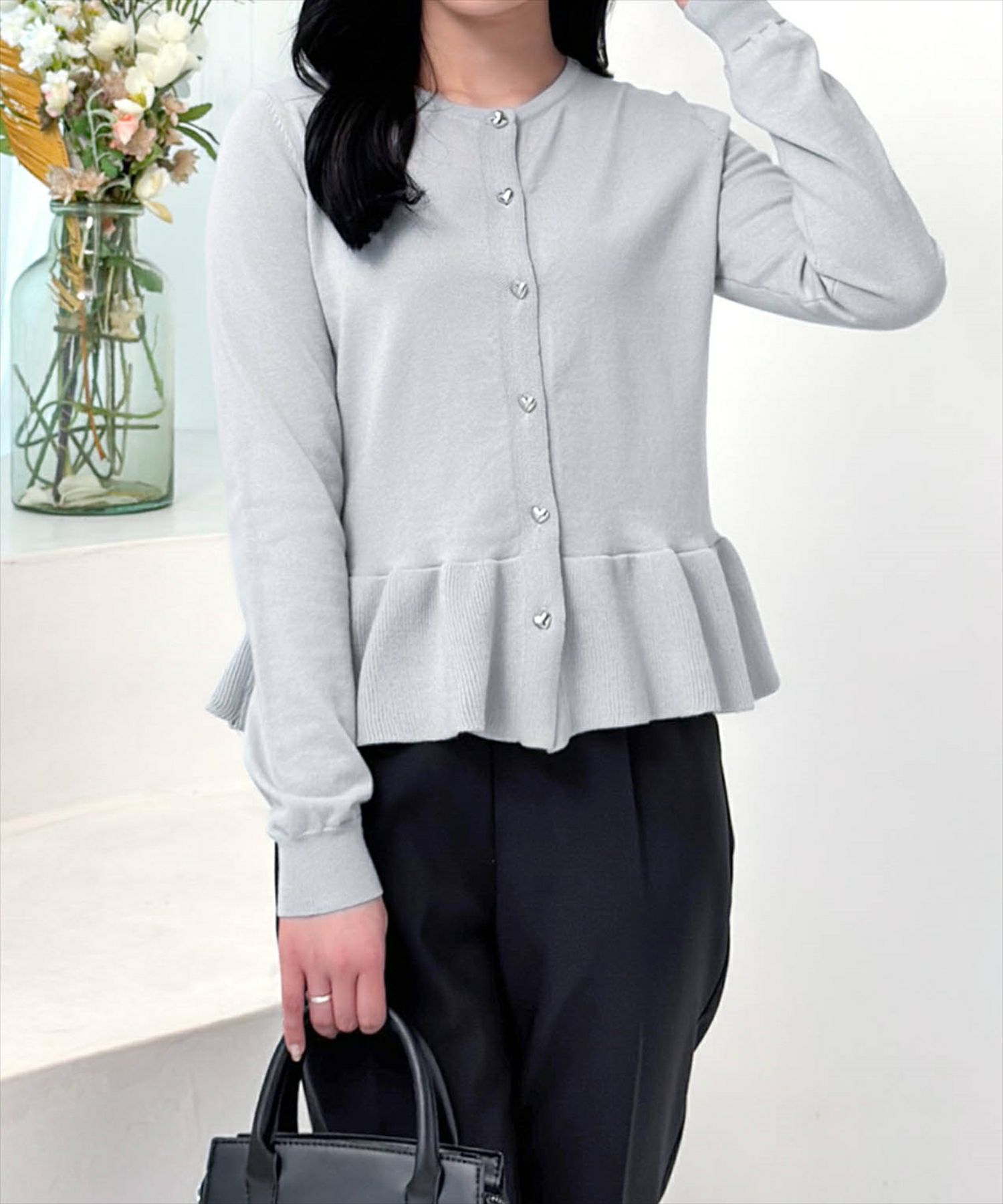 clear ペプラムニットカーディガントップス[CL8973] | レディース