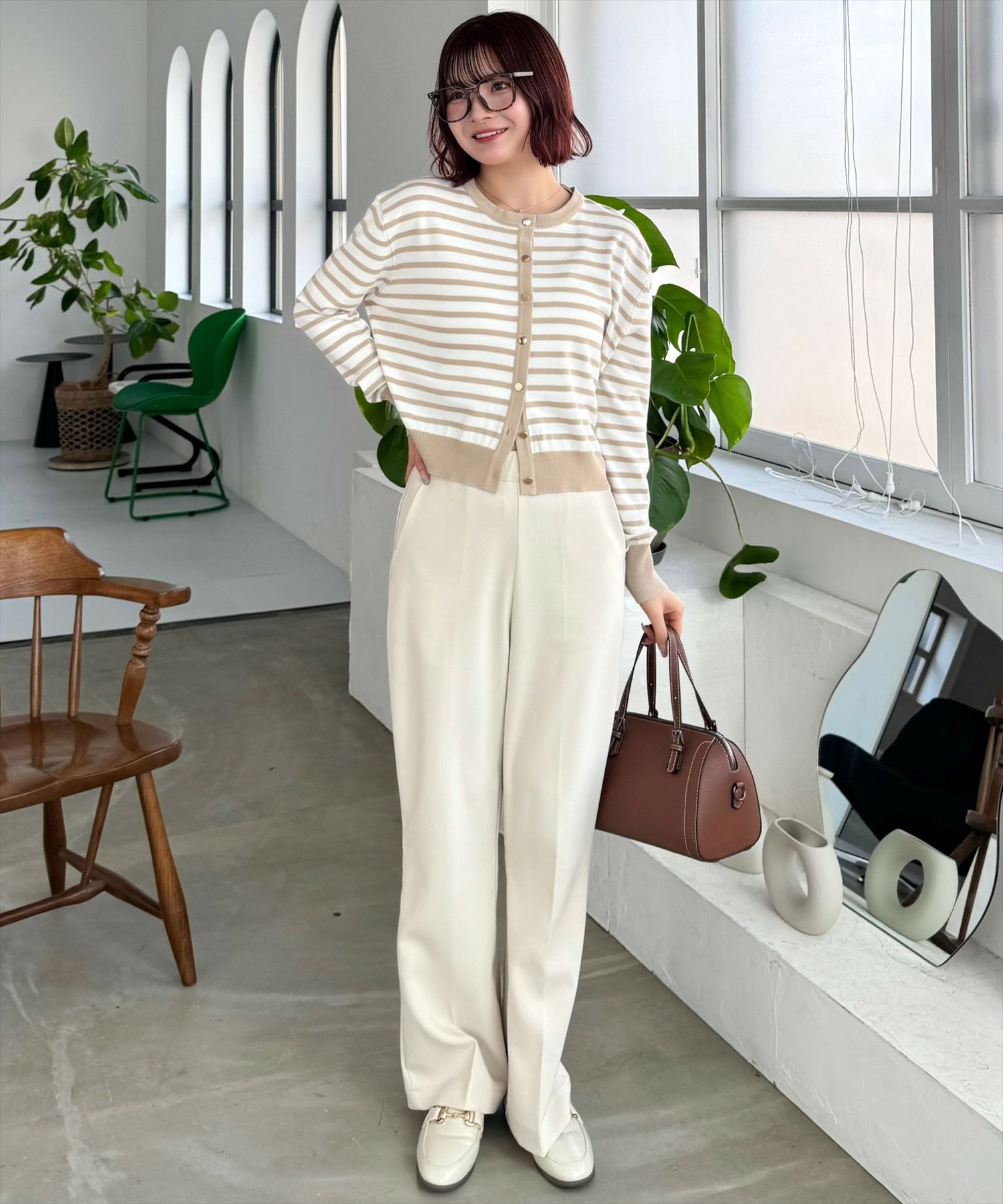 160cm/ベージュ着用