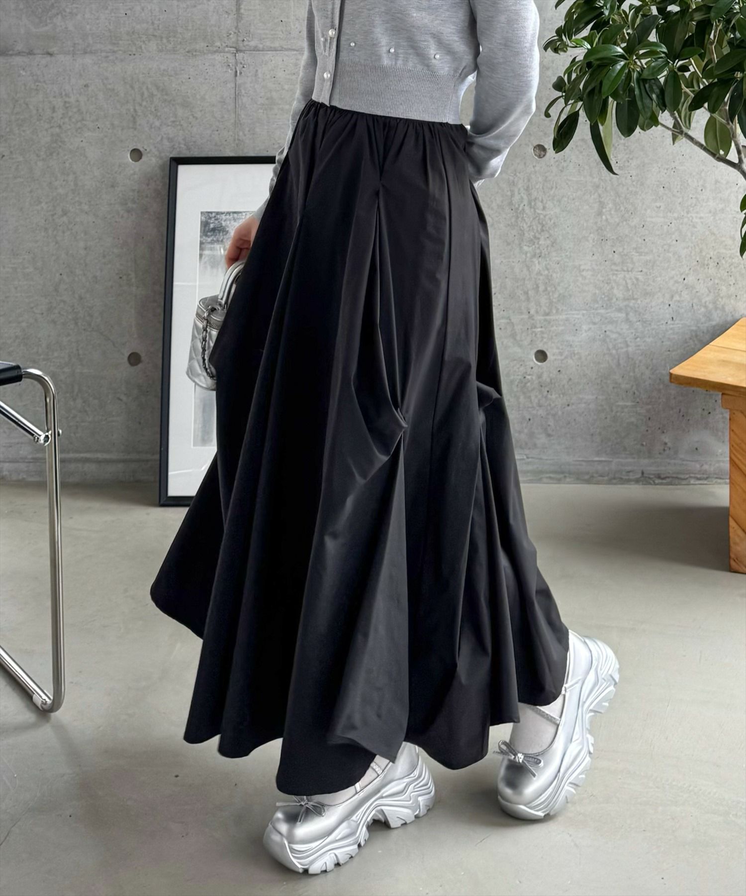 CLEAR BASIC タックロングスカート[CL9040] | レディースファッション