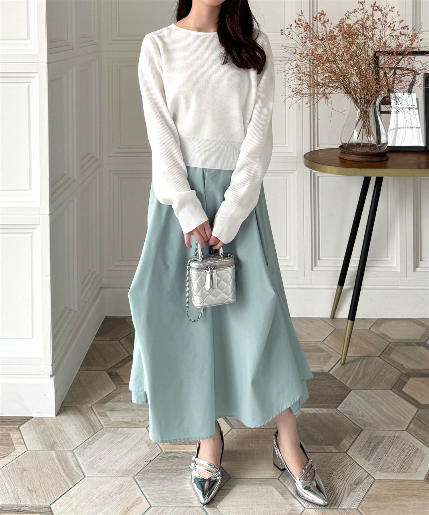 CLEAR BASIC タックロングスカート[CL9040] | レディースファッション