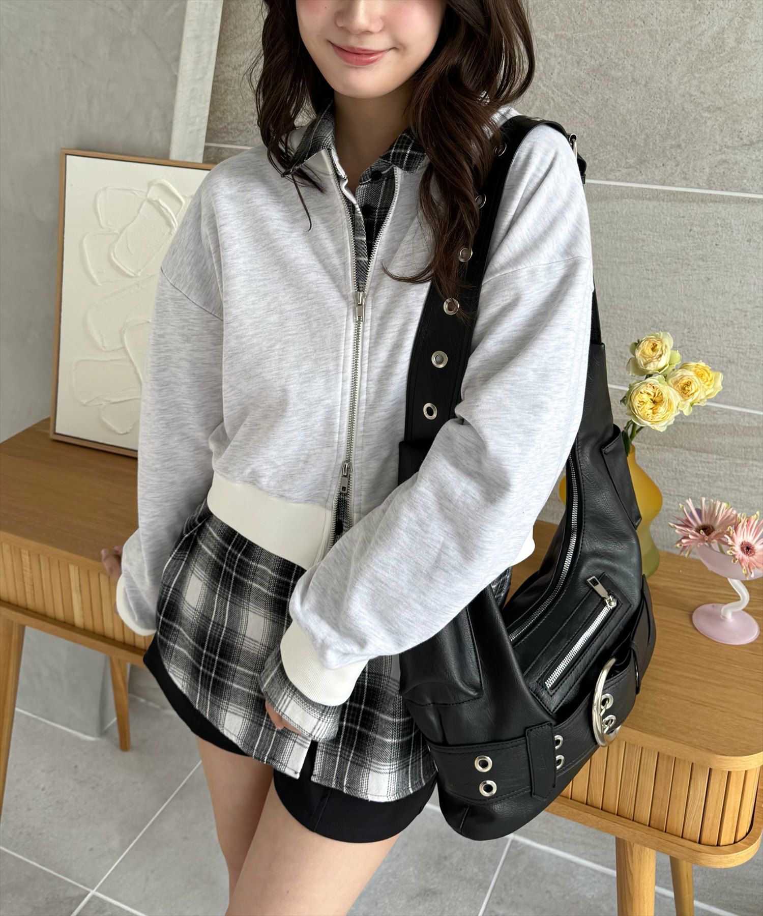 161cm/ブラック着用