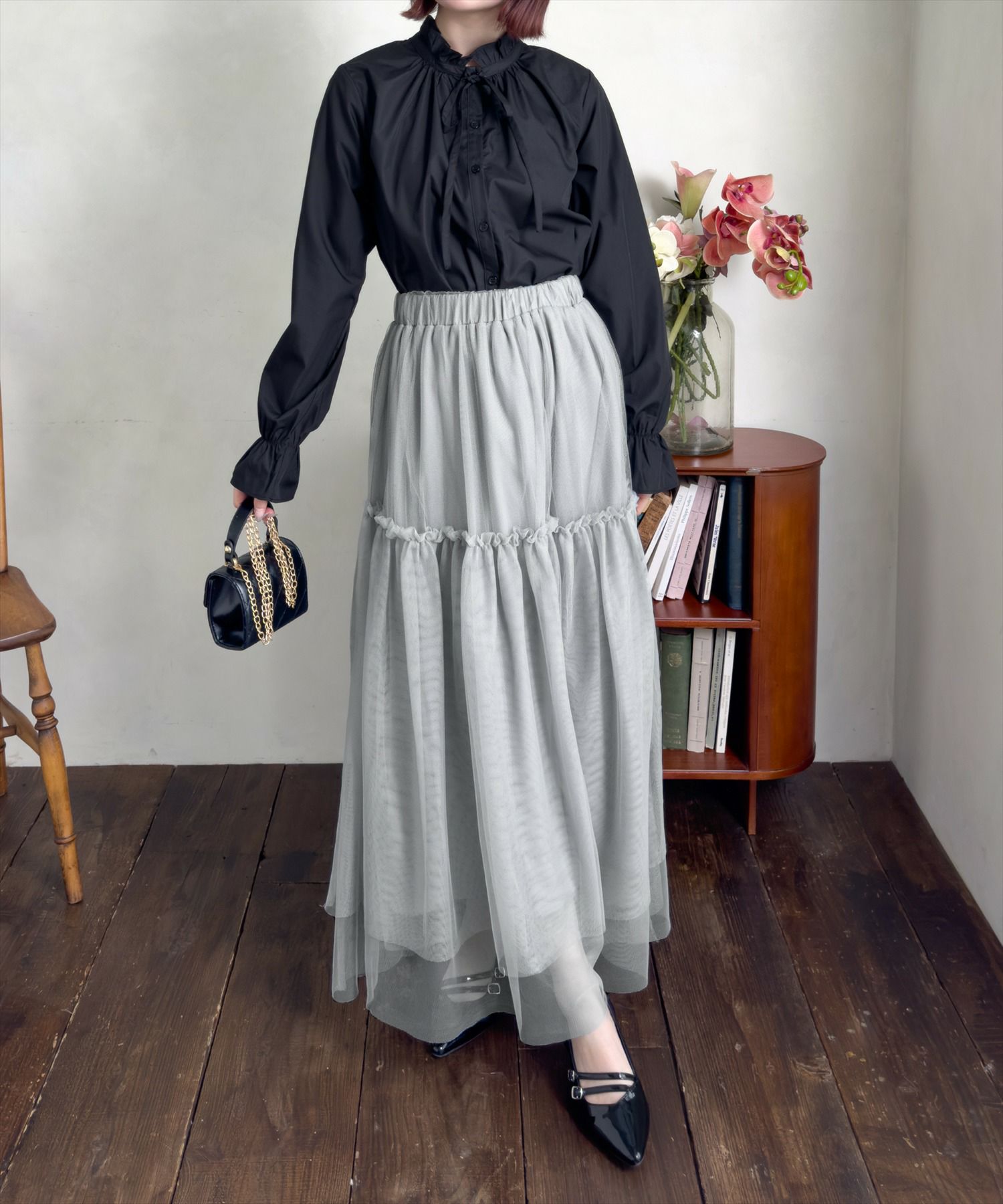 160cm/ブラック着用