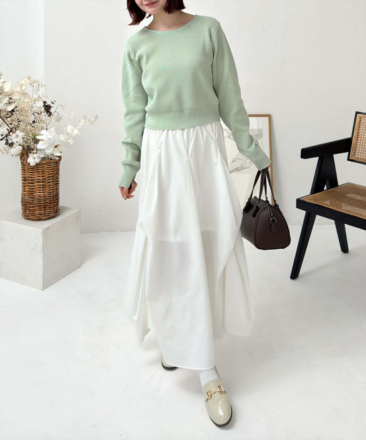 160cm/ミント着用