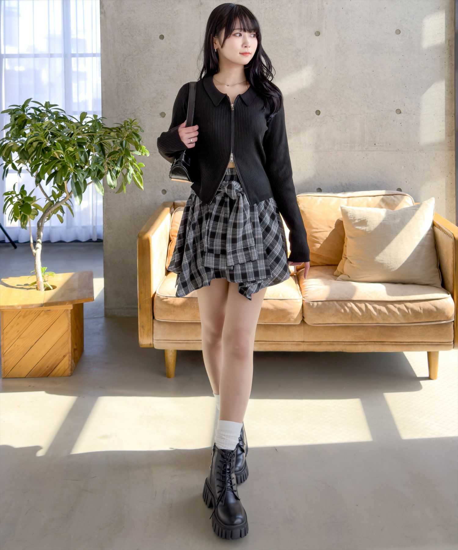 162cm/ブラック着用