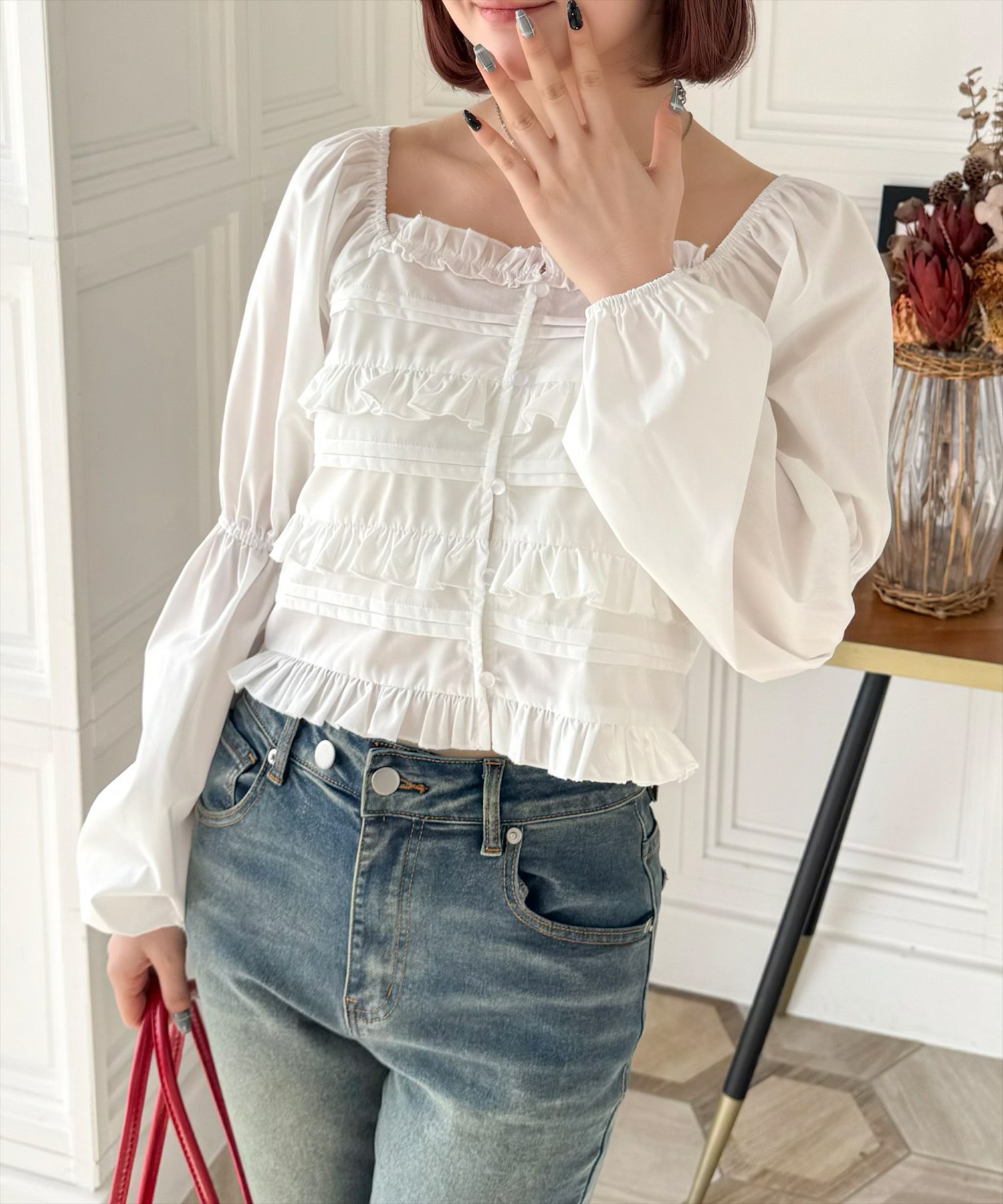 160cm/オフホワイト着用