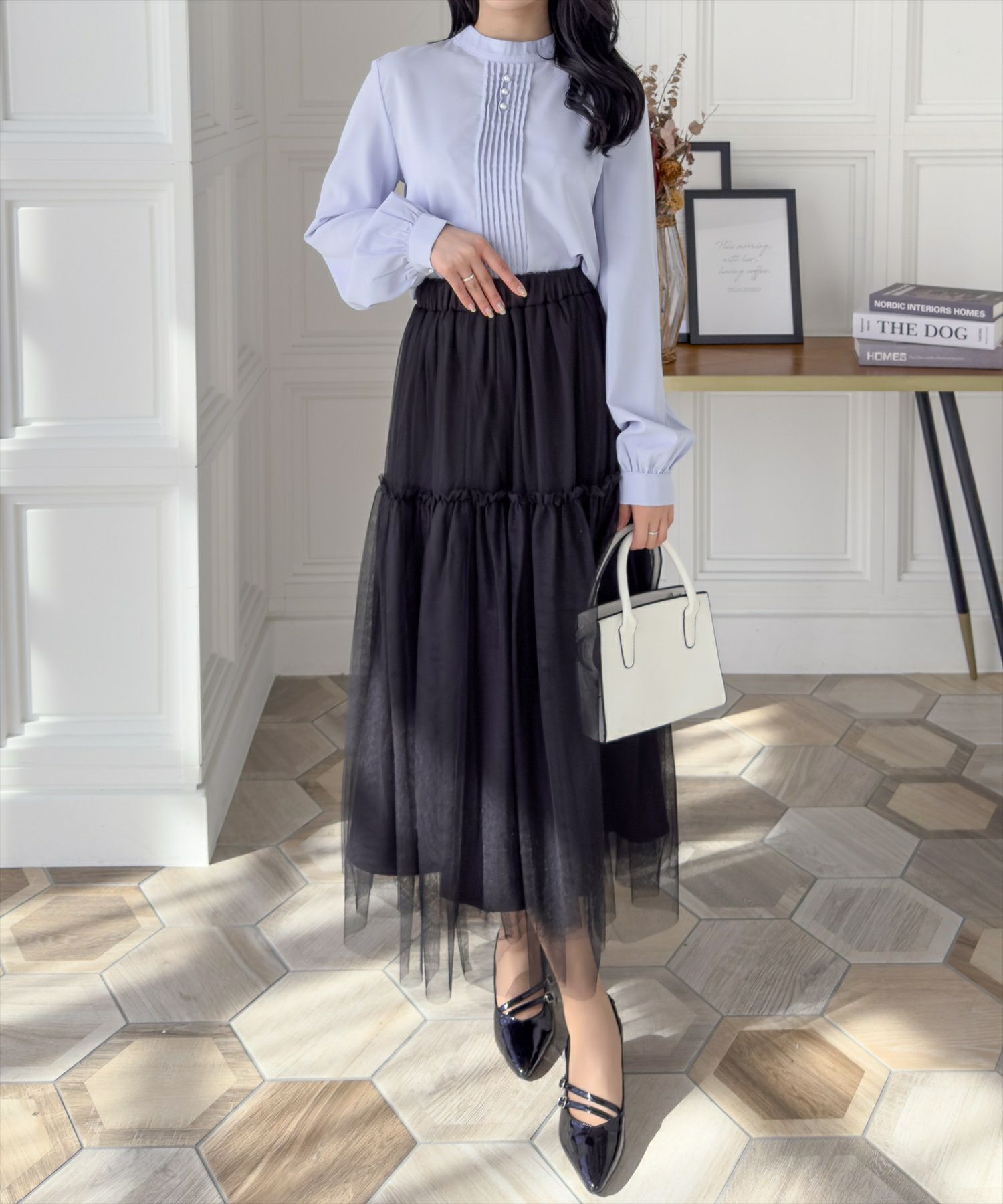 162cm/ブルーグレー着用