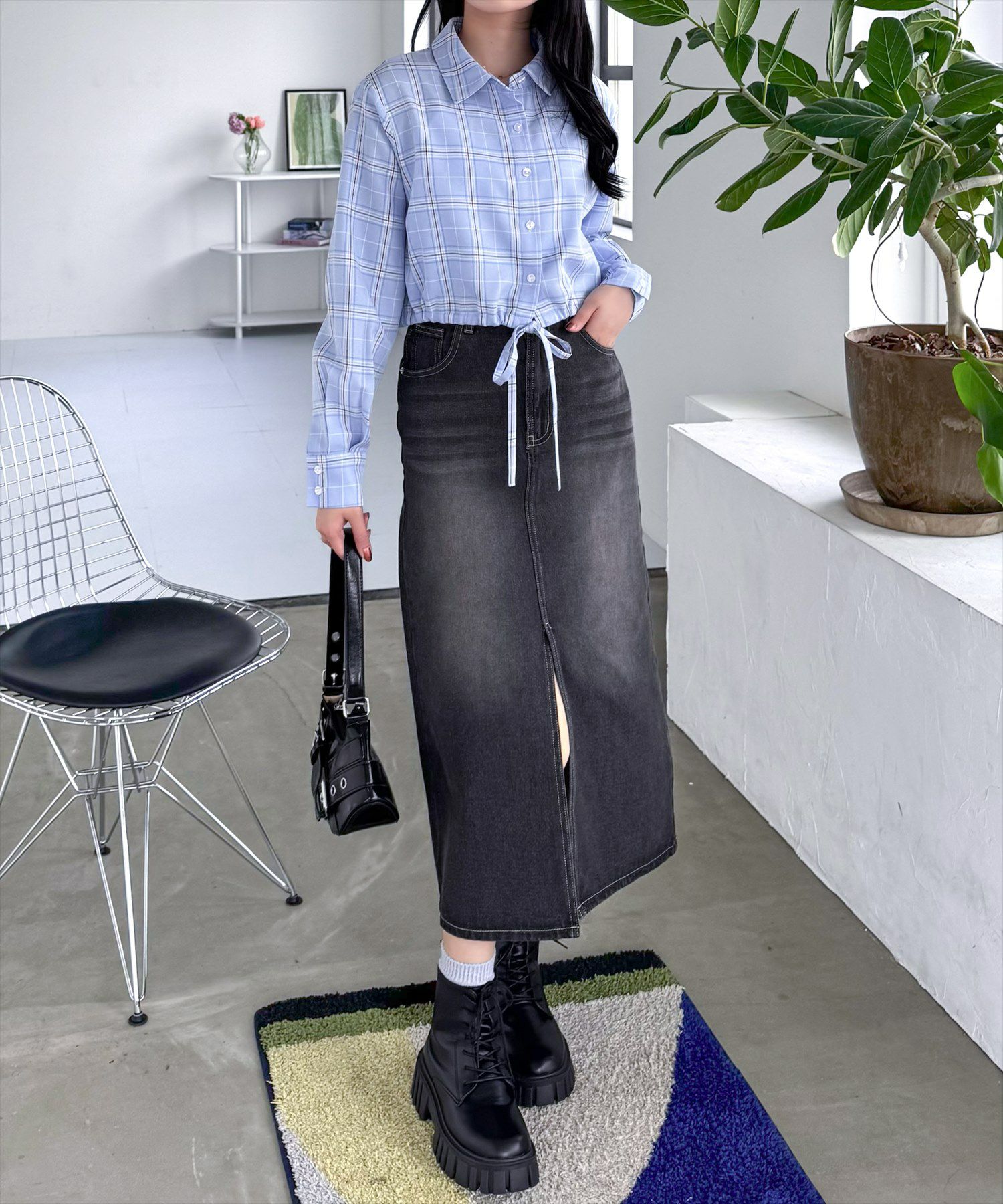 162cm/サックス着用