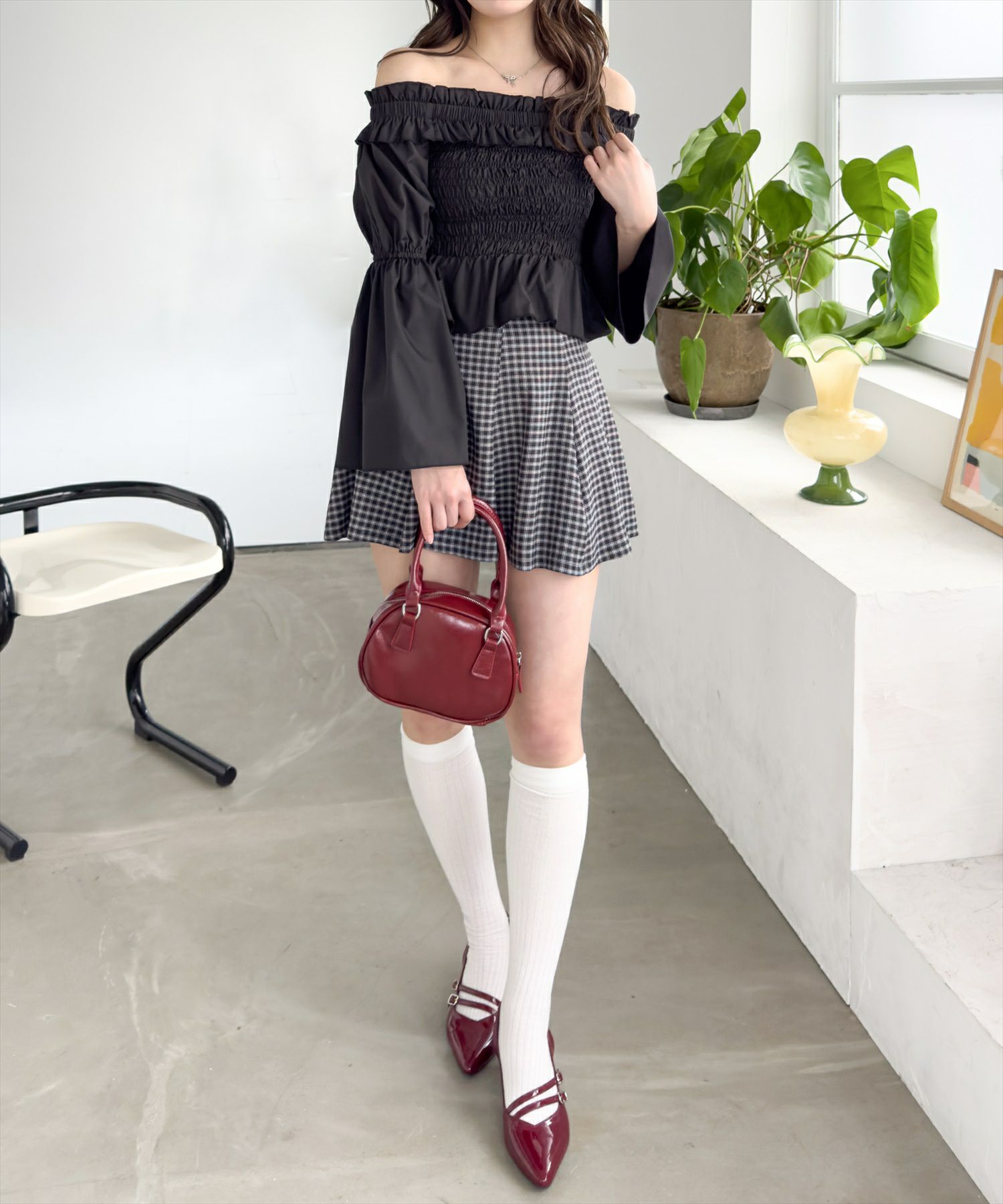 161cm/ブラック着用